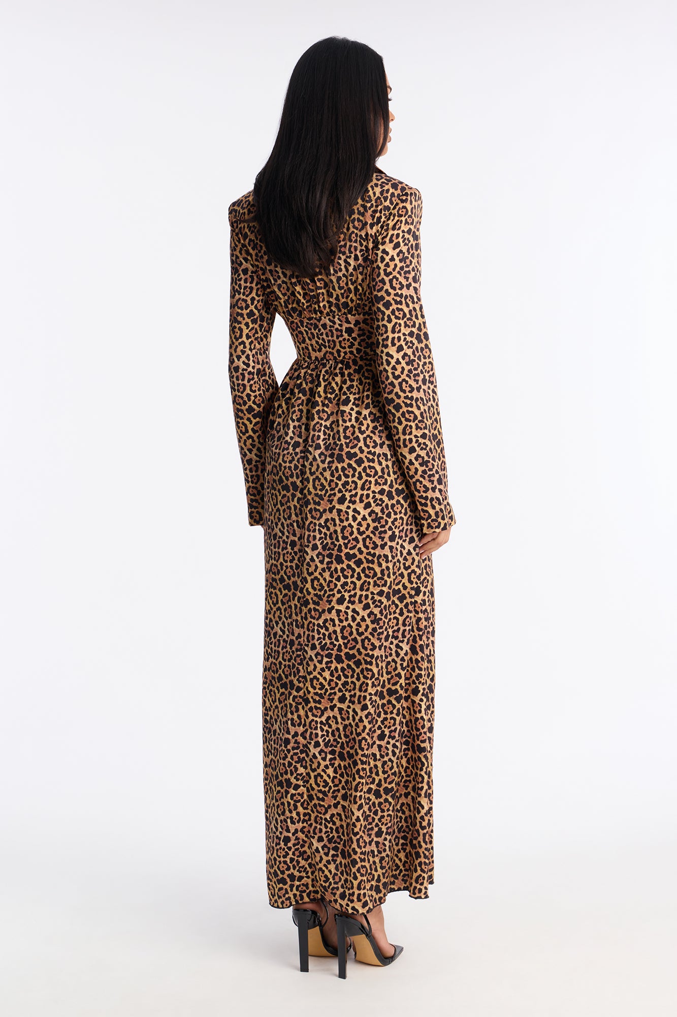 Satin Seduction Leopard Short Set - Brown Combo