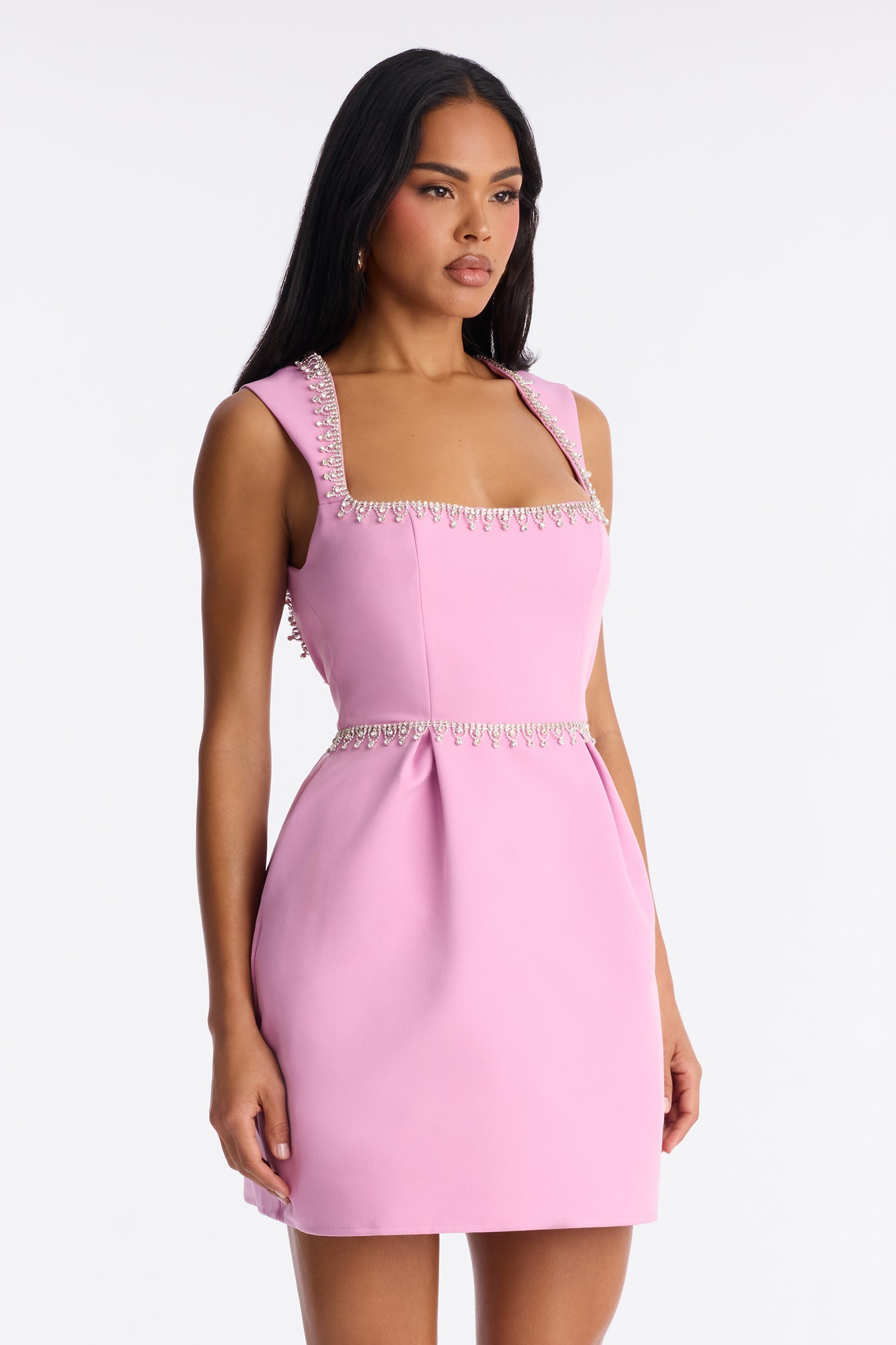 Adore Me Heart Cut Out Mini Dress - Pink