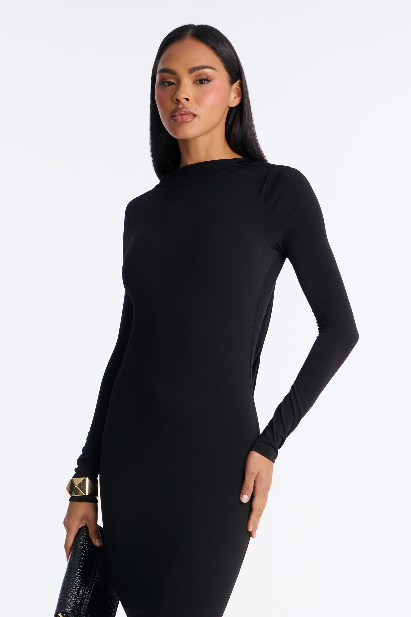 Pure Intent Jersey Gown - Black