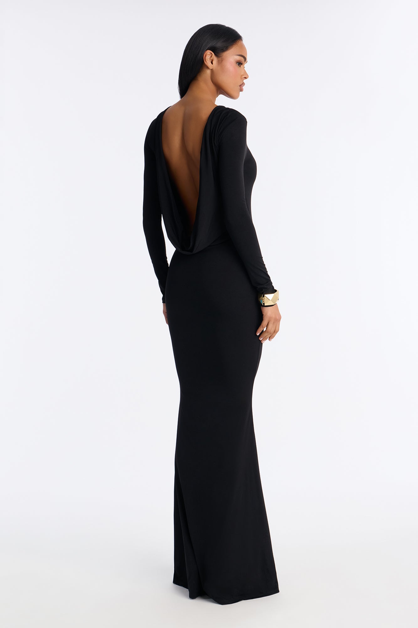 Pure Intent Jersey Gown - Black