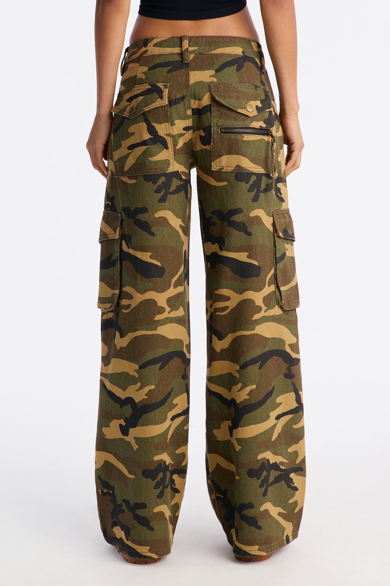 Declassified Camo Cargo Jeans - Green/combo