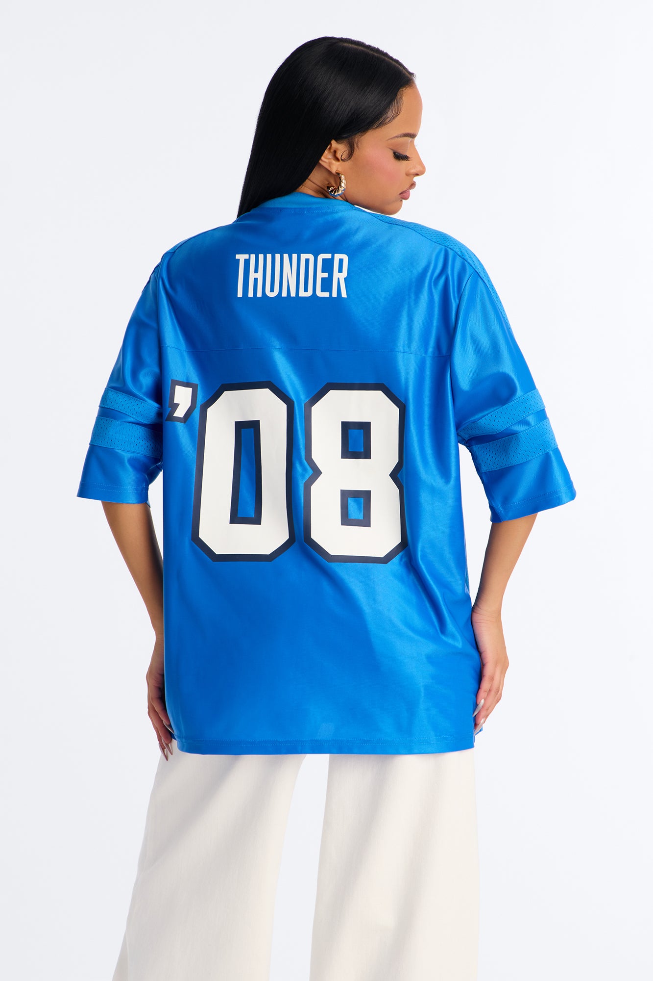 NBA Thunder Oversized Mesh Tee - Blue