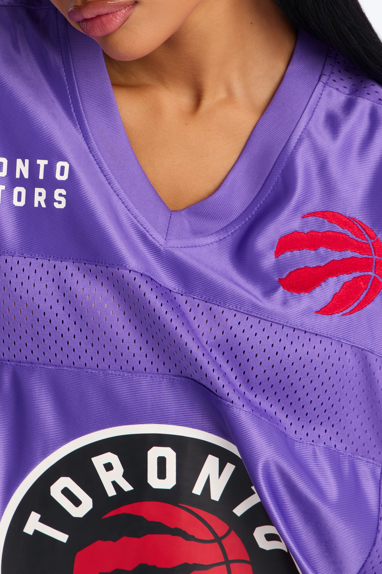 NBA Raptors Oversized Mesh Tee - Purple