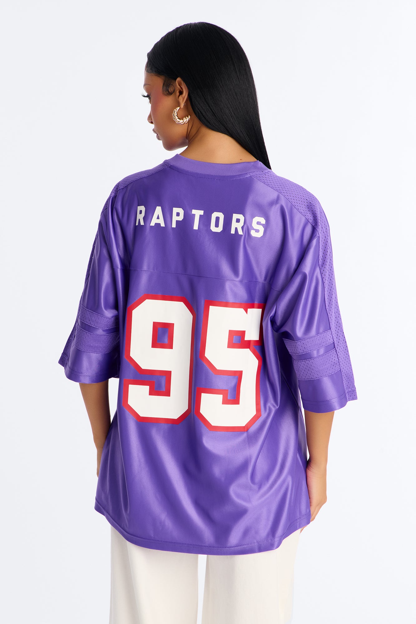 NBA Raptors Oversized Mesh Tee - Purple