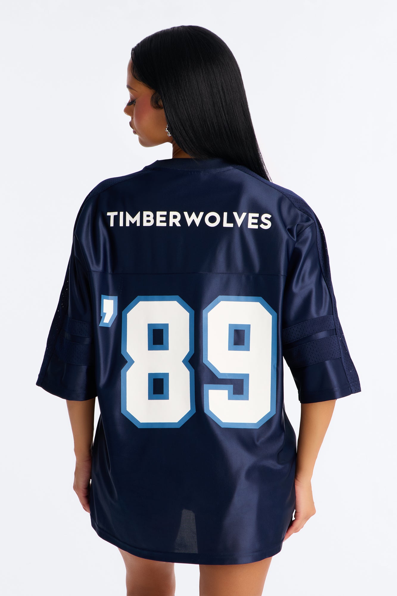 NBA Timberwolves Oversized Mesh Tee - Navy