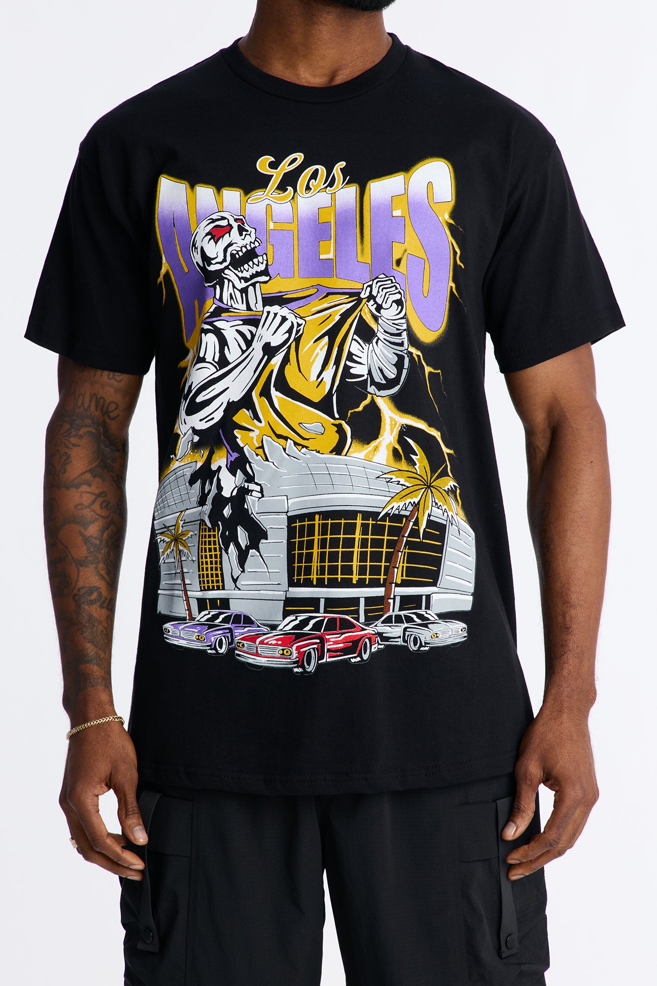 Los Angeles Skullers Oversized Short Sleeve Tee - Black