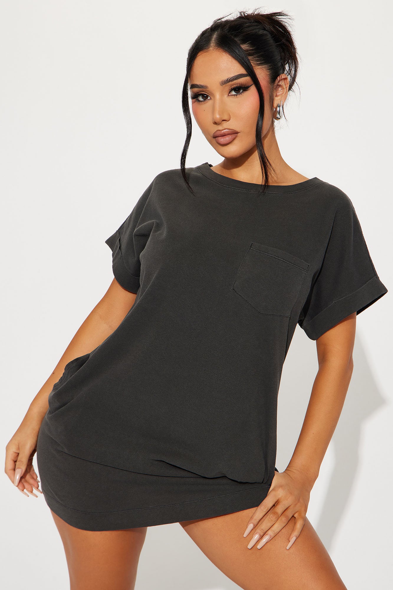 Krystal T-Shirt Dress - Black