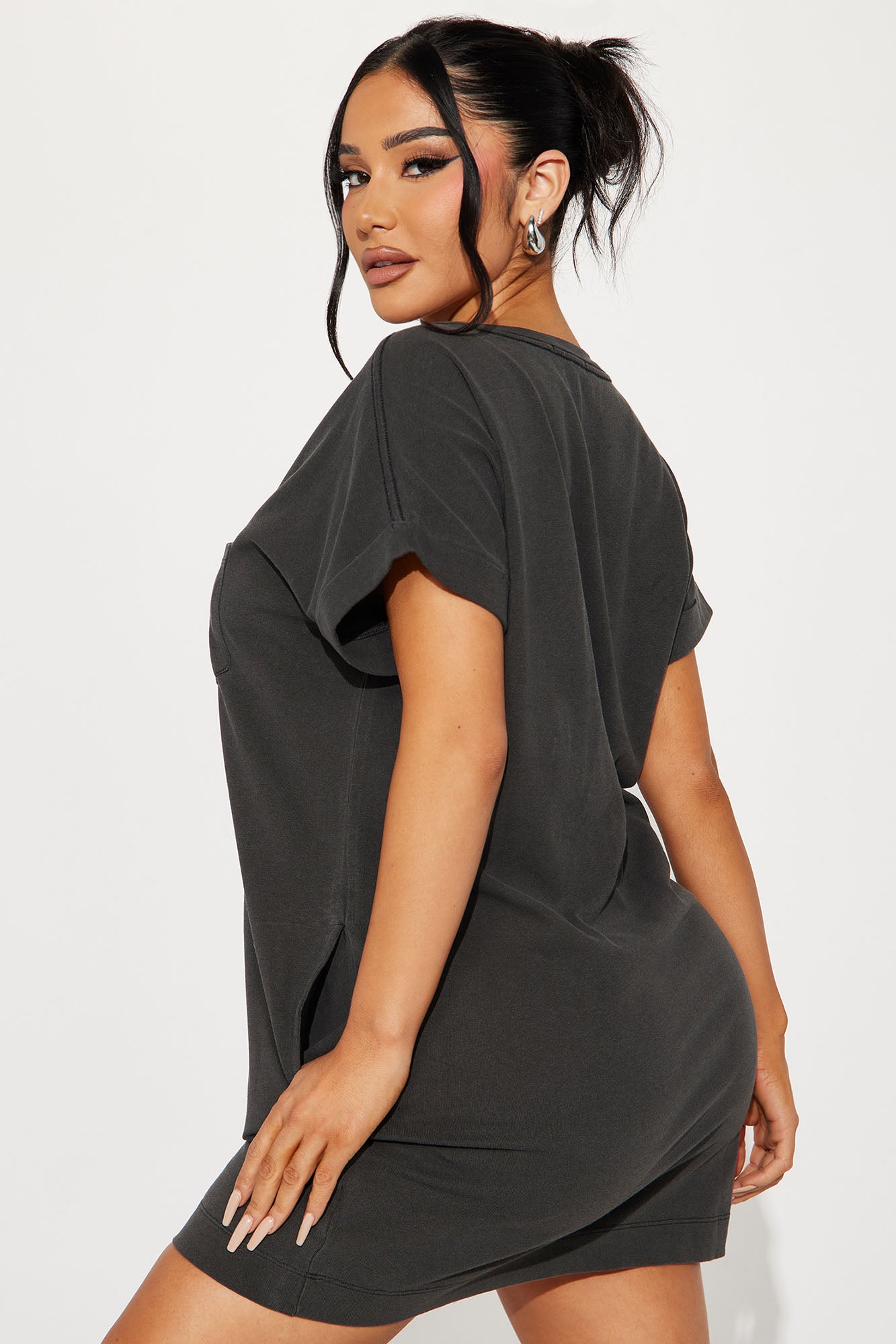 Krystal T-Shirt Dress - Black