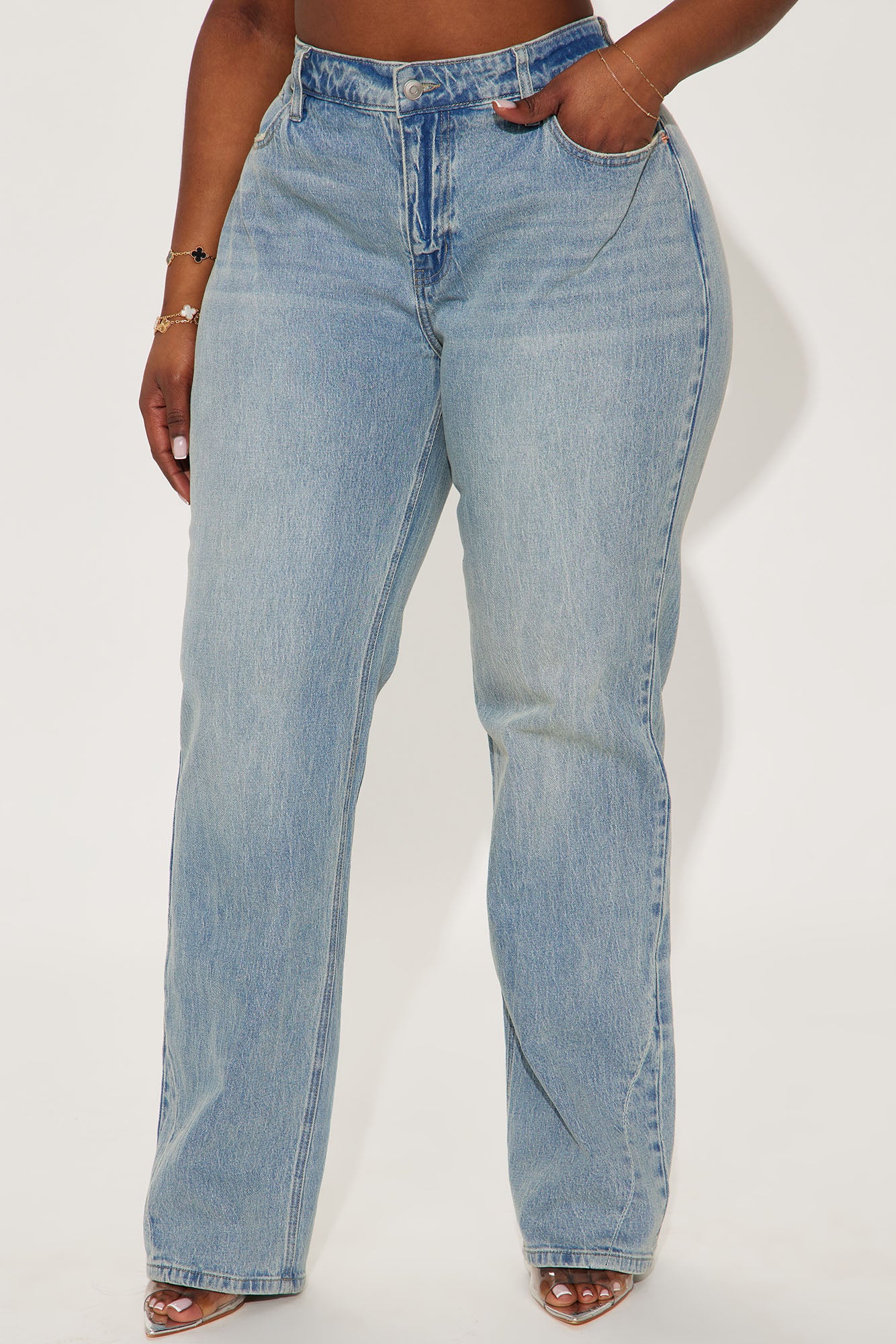 Tall Deserved It Stretch Straight Leg Jeans - Light Wash