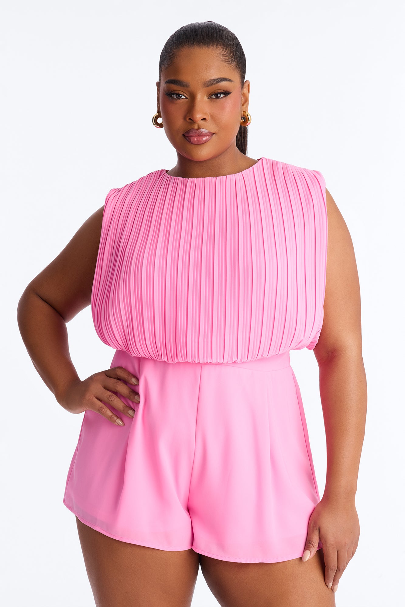 Florentine Chiffon Romper - Pink