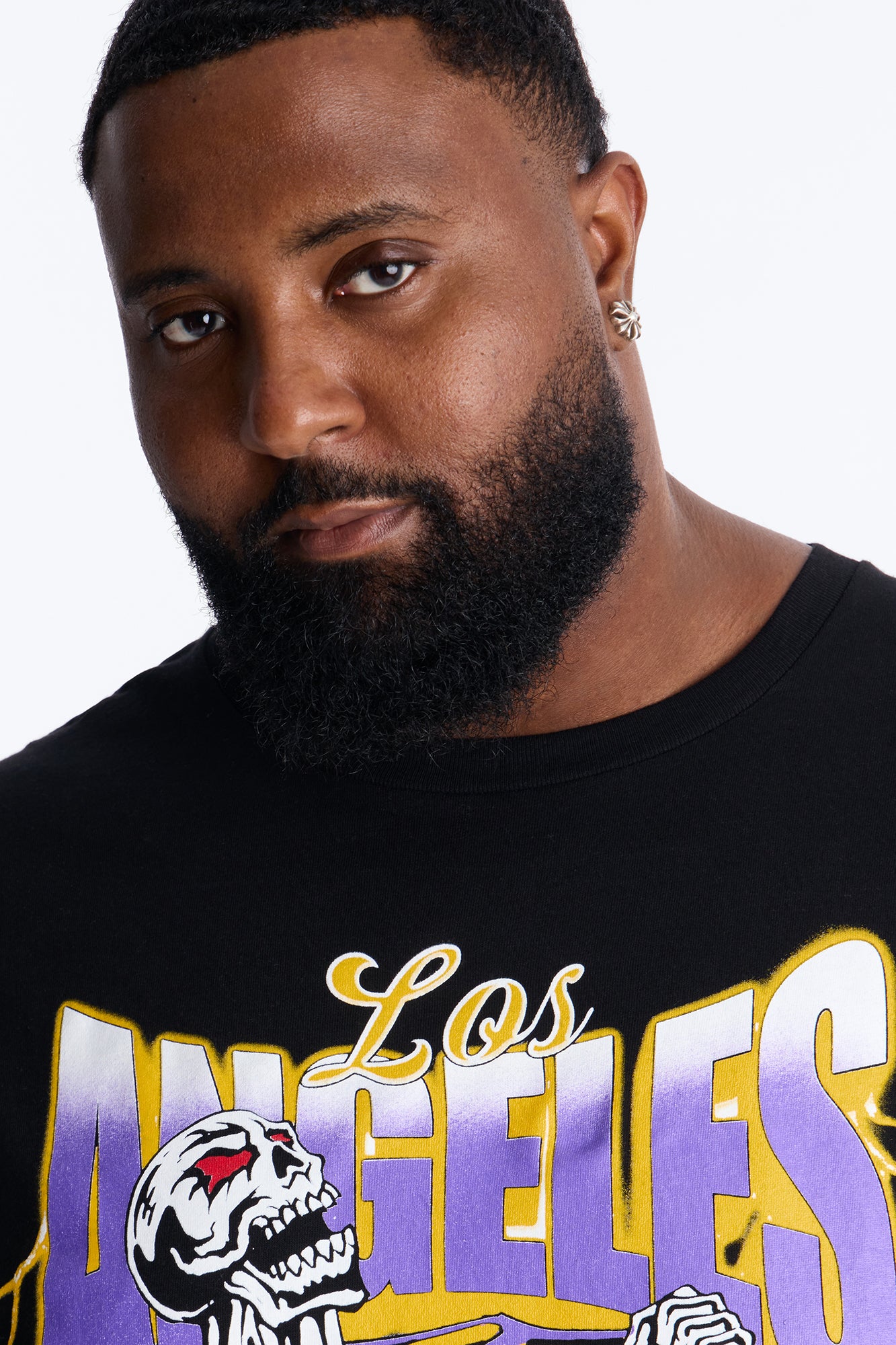 Los Angeles Skullers Oversized Short Sleeve Tee - Black