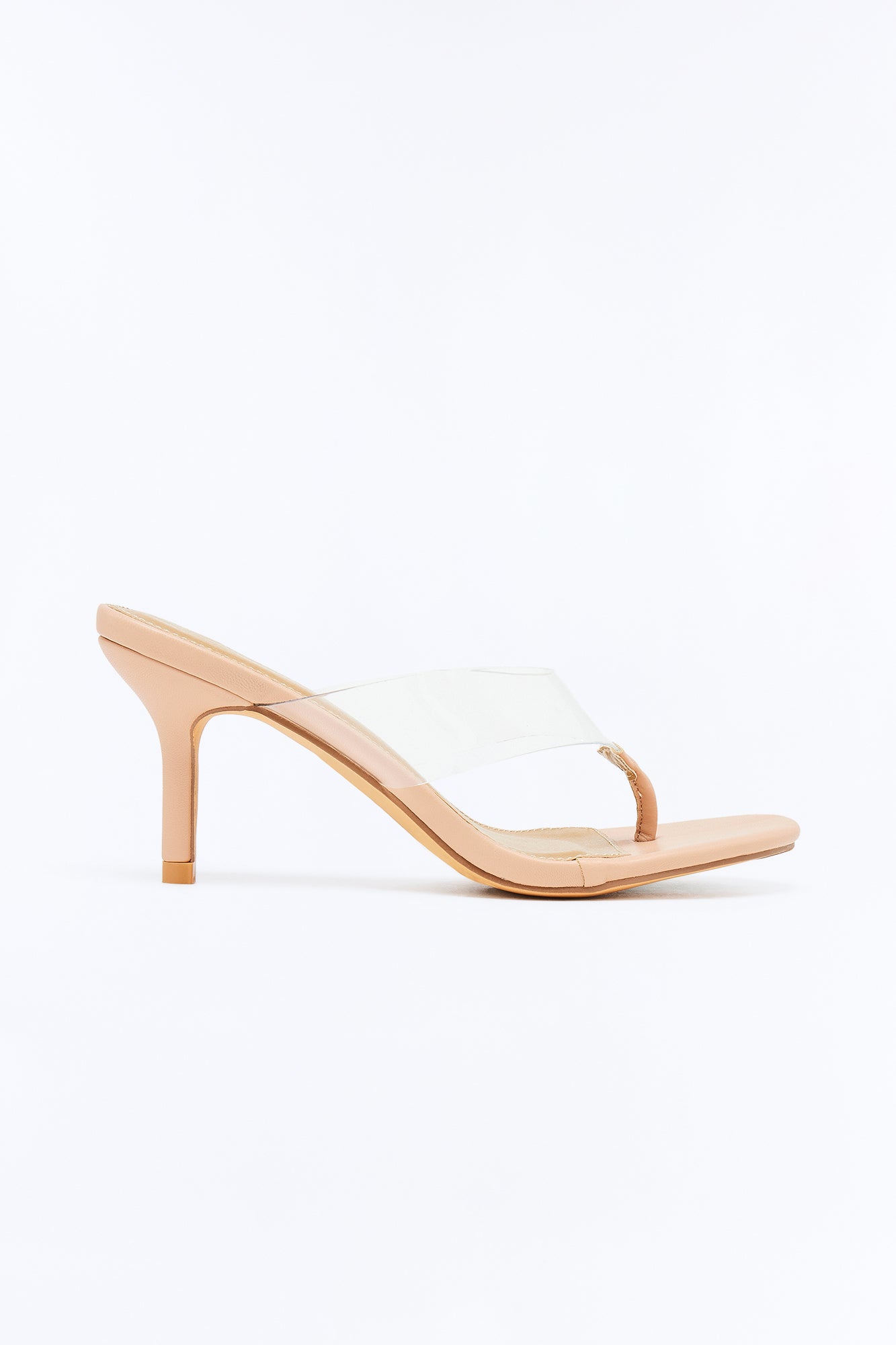 One Way Thong Heels - Nude