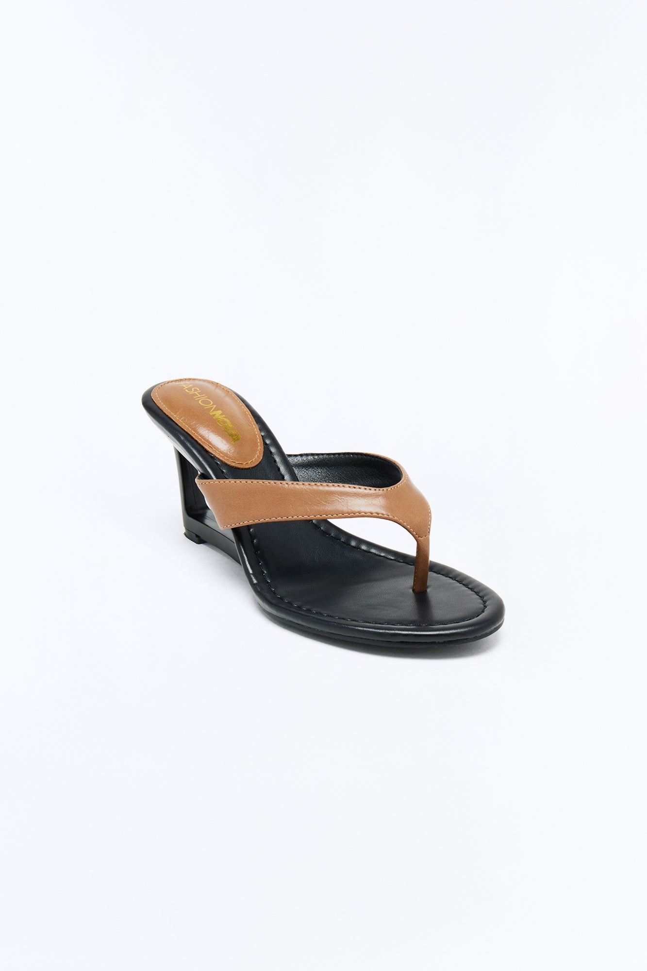 Breezy Thong Wedge Mules - Mocha