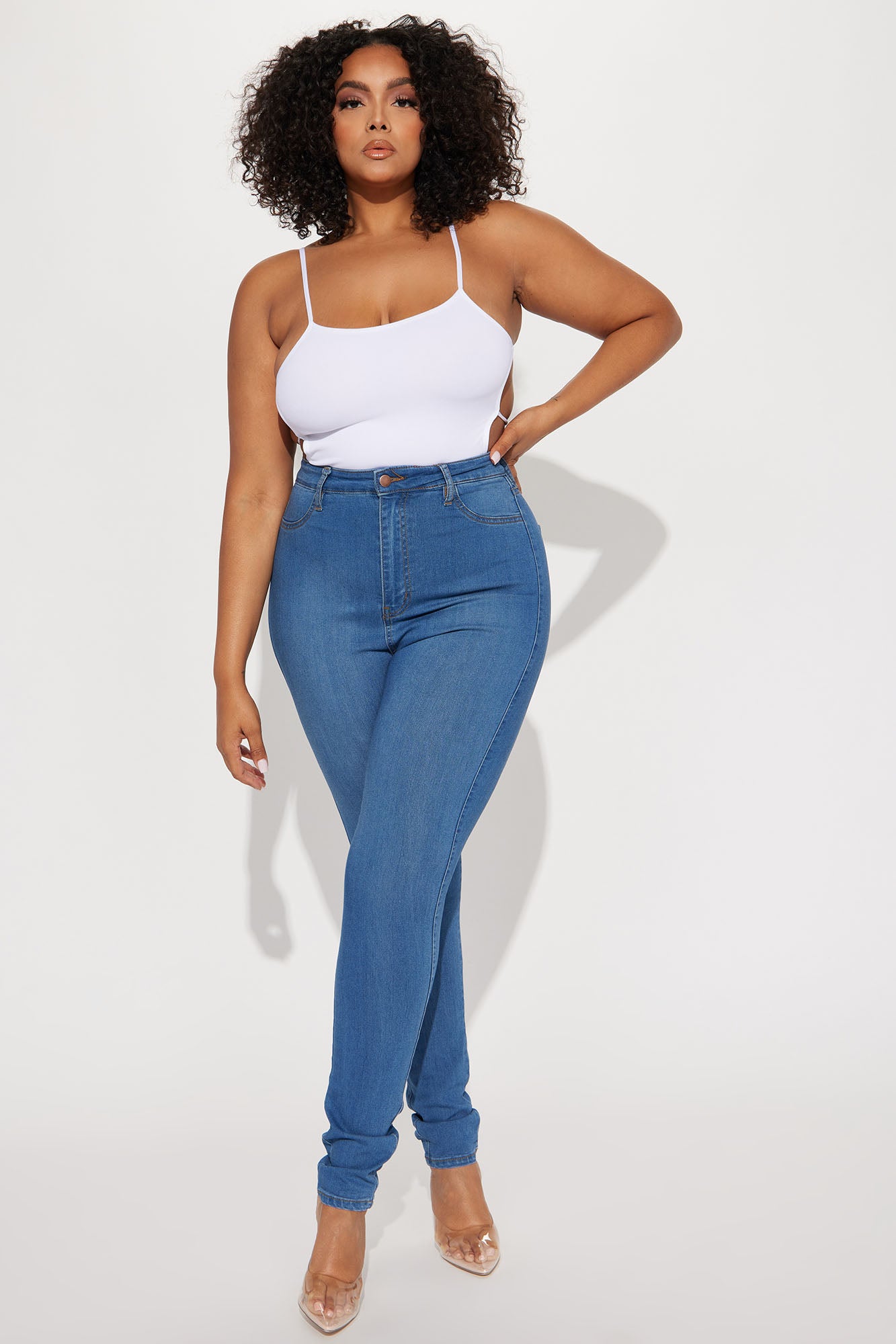 Tall Classic High Waist Skinny Jeans - Medium Blue Wash