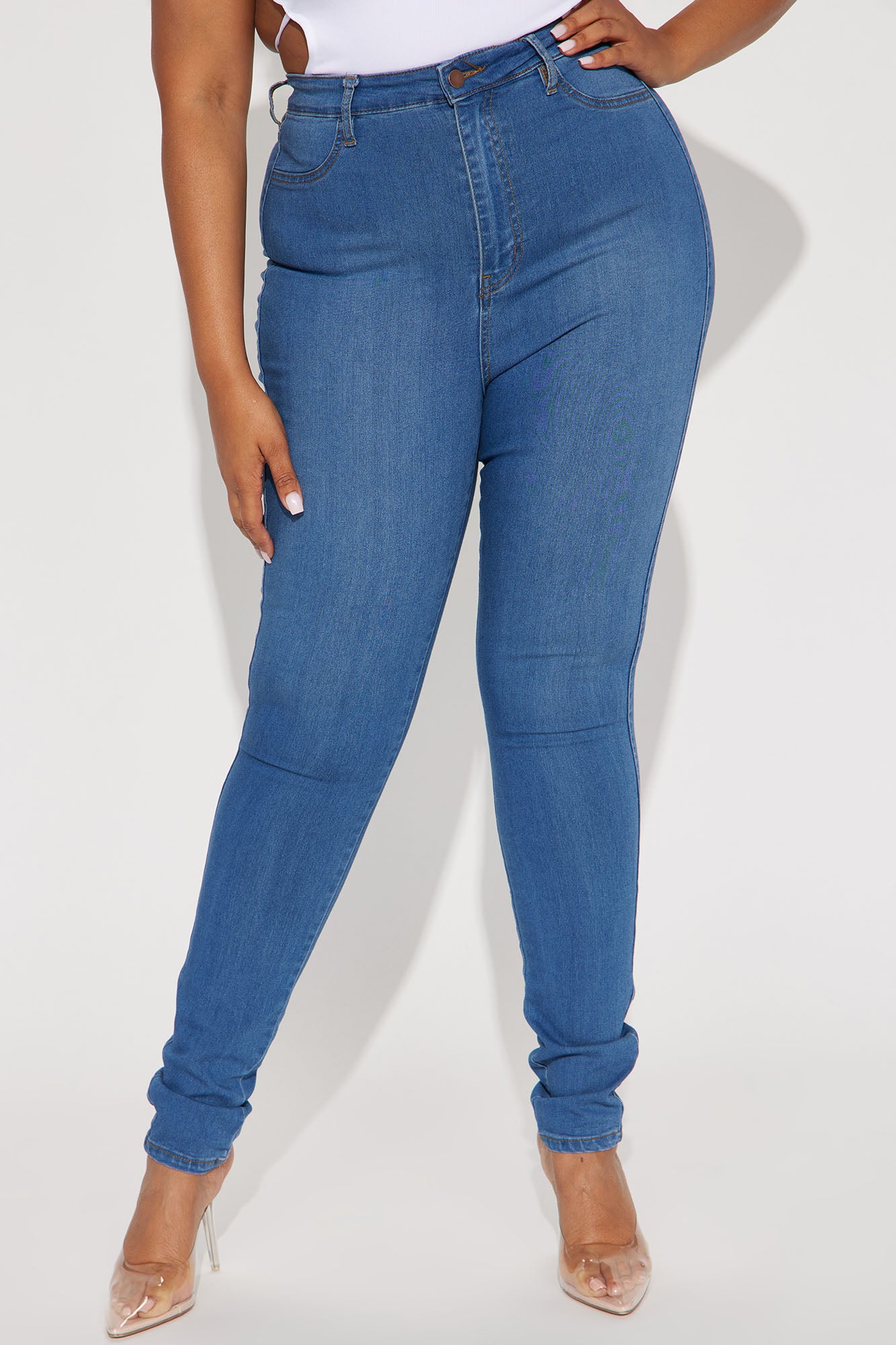 Tall Classic High Waist Skinny Jeans - Medium Blue Wash