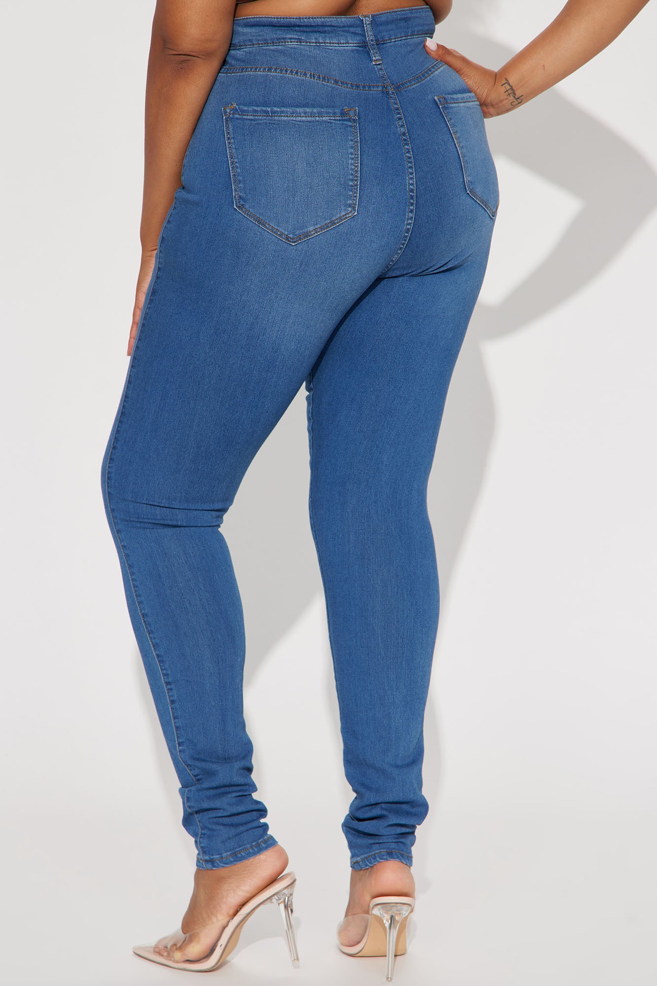 Tall Classic High Waist Skinny Jeans - Medium Blue Wash