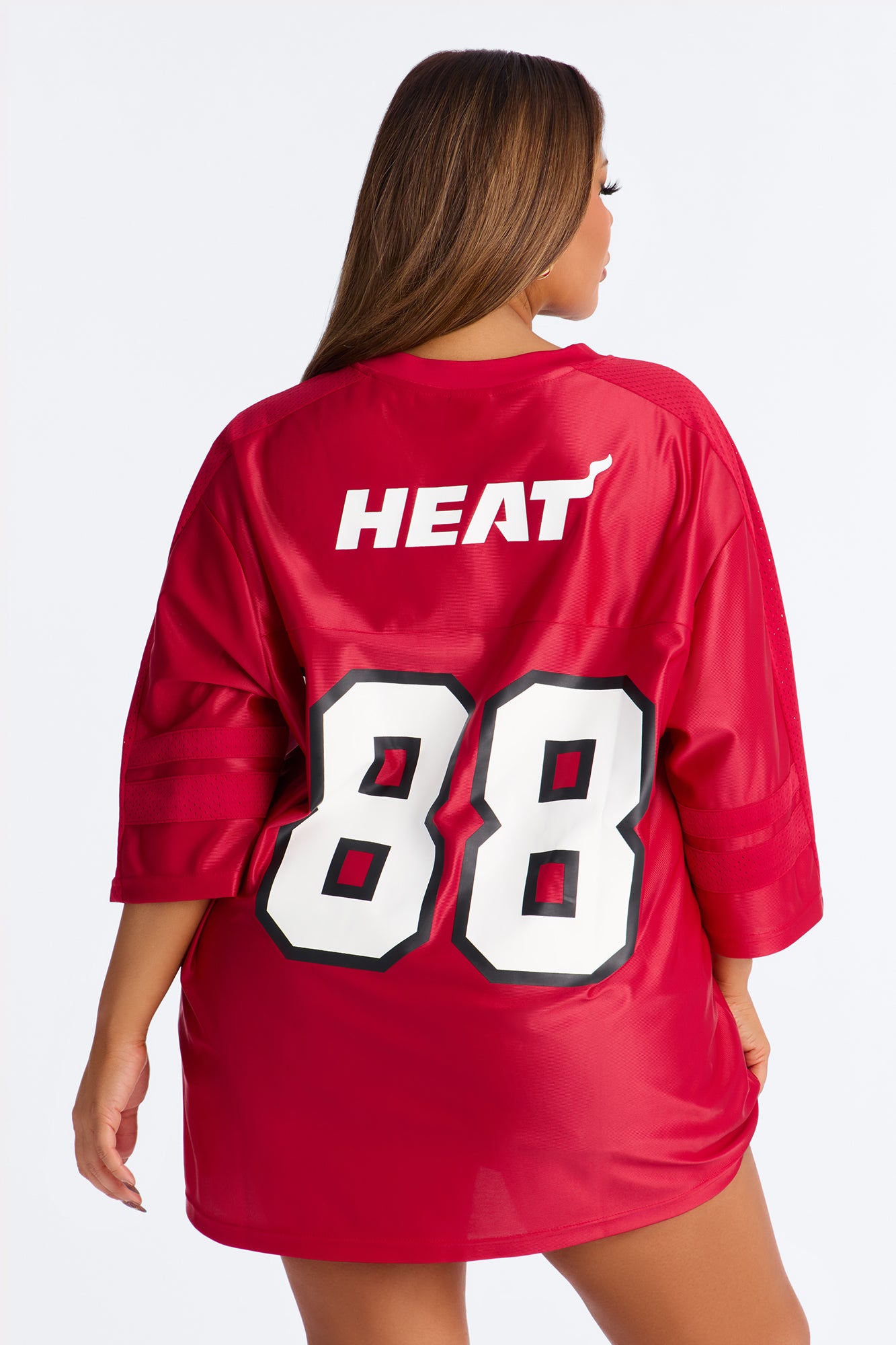 NBA Heat Oversized Mesh Tee - Red