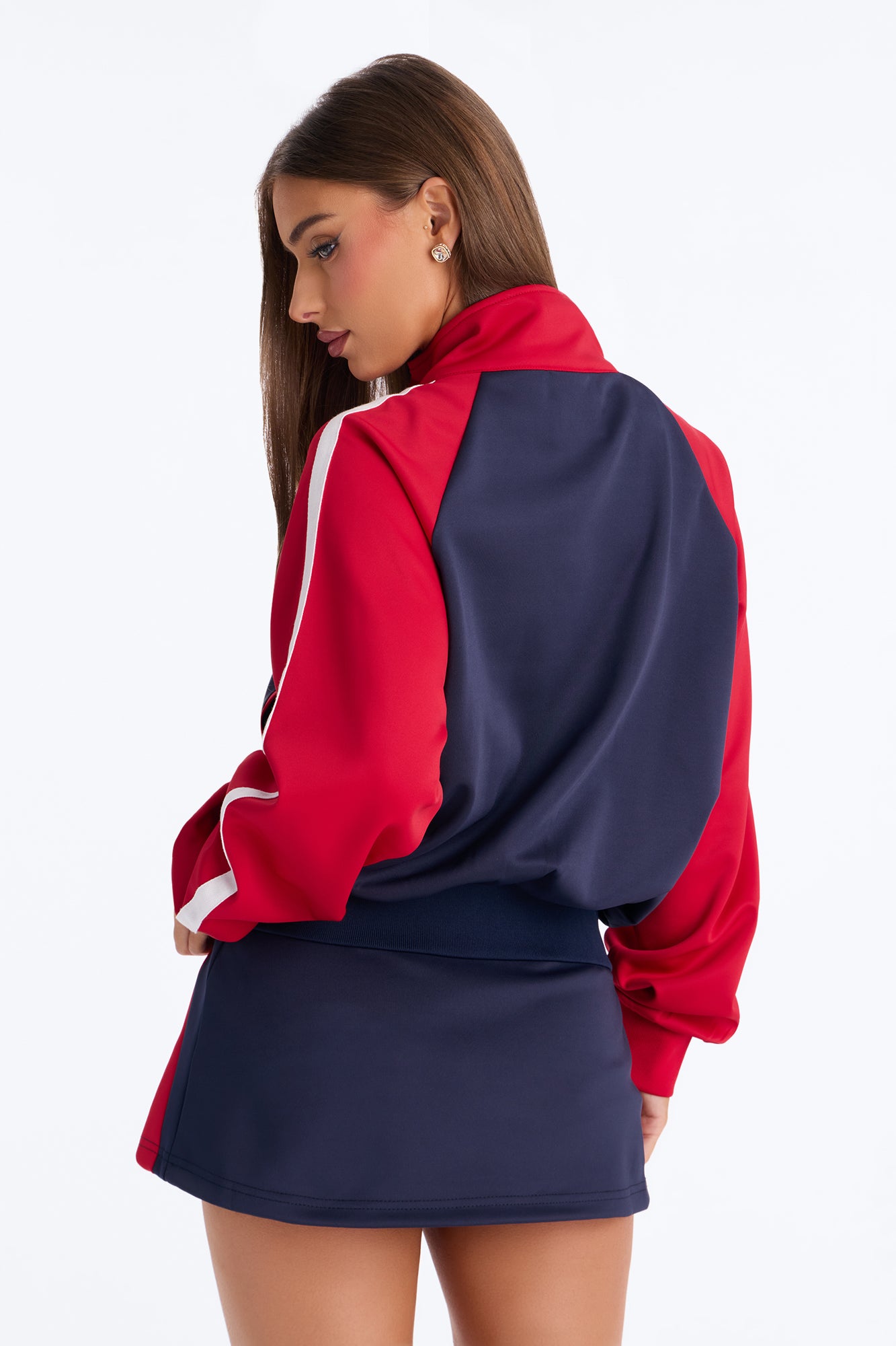 Cool And Sporty Track Jacket - Red/combo