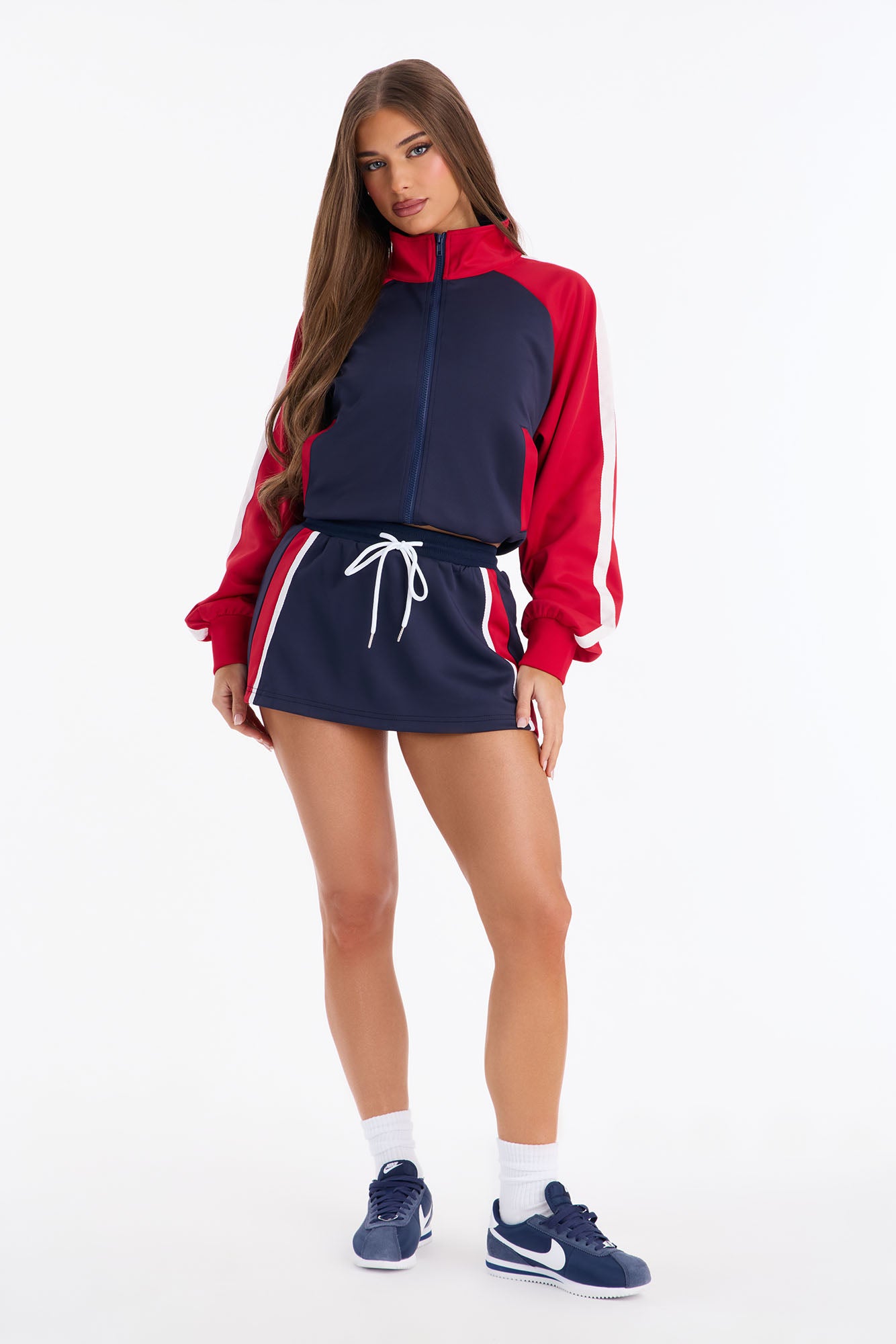 Cool And Sporty Track Jacket - Red/combo