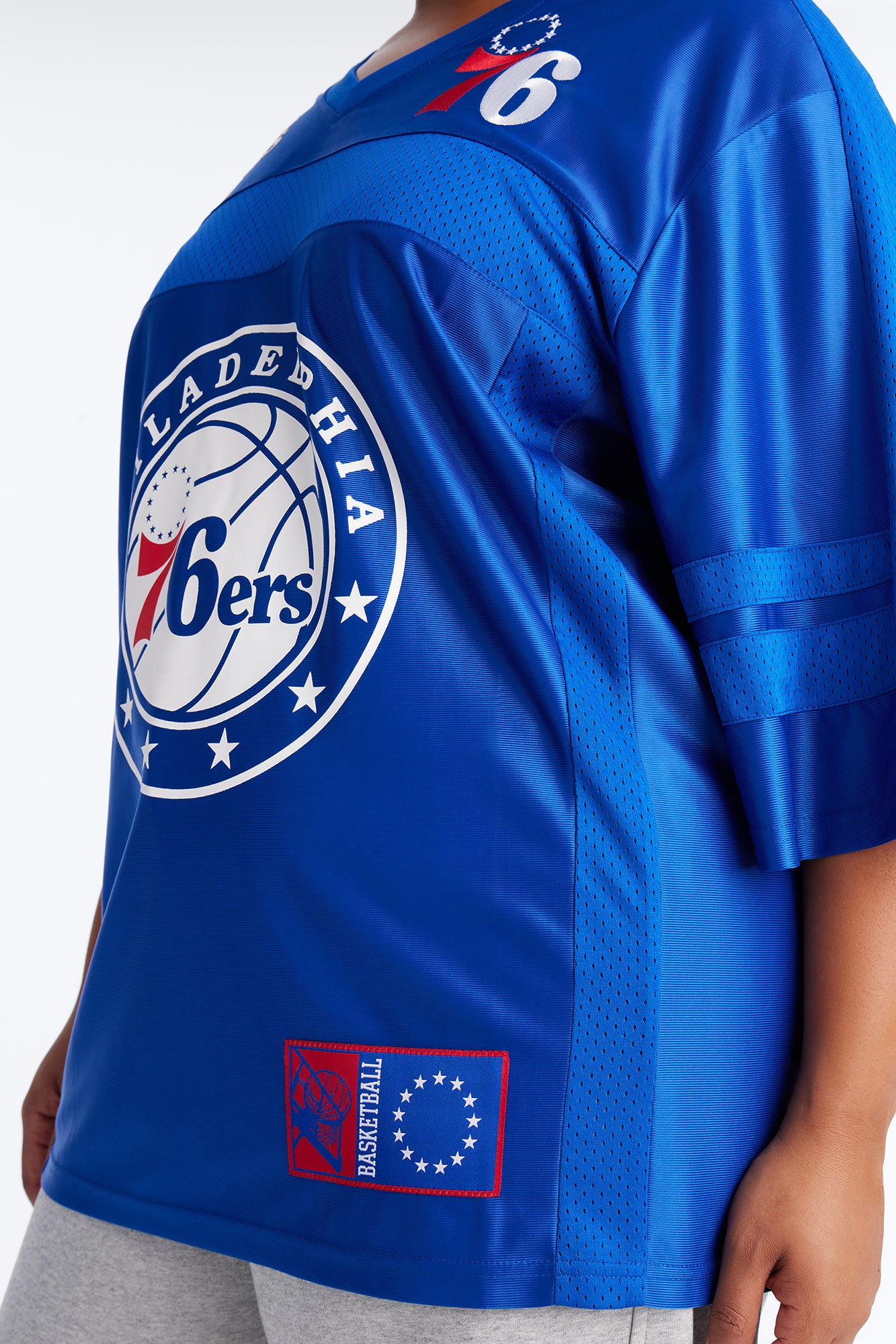 NBA 76'ers Oversized Mesh Tee - Royal