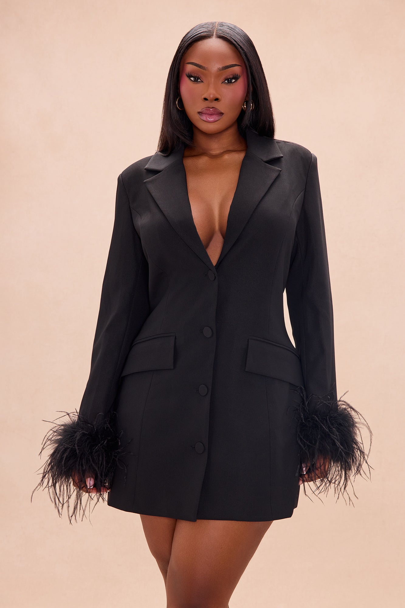 Mirage Blazer Mini Dress - Black