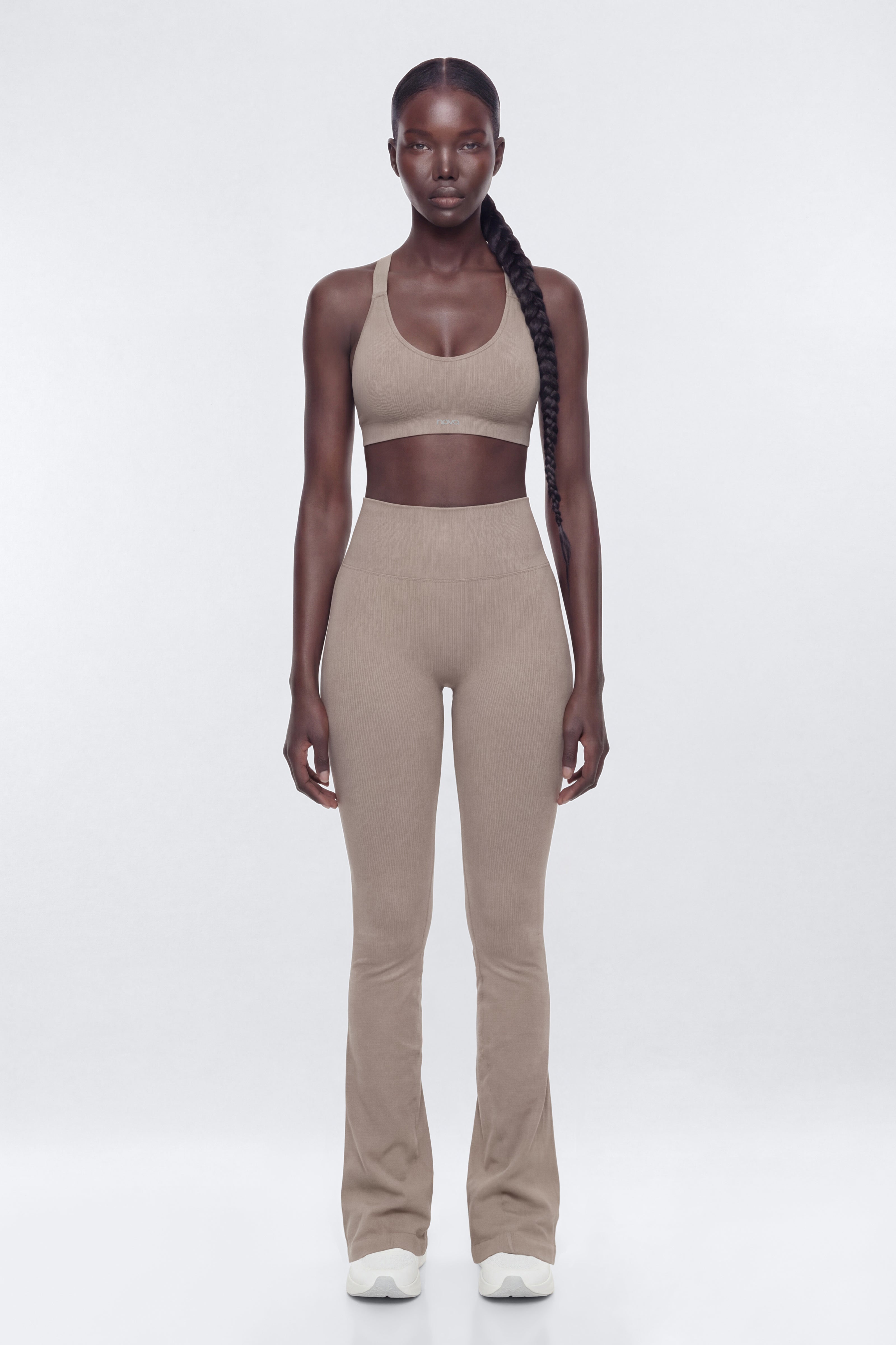SeamlessLift™ 32″ High Rise Flare Legging - Taupe