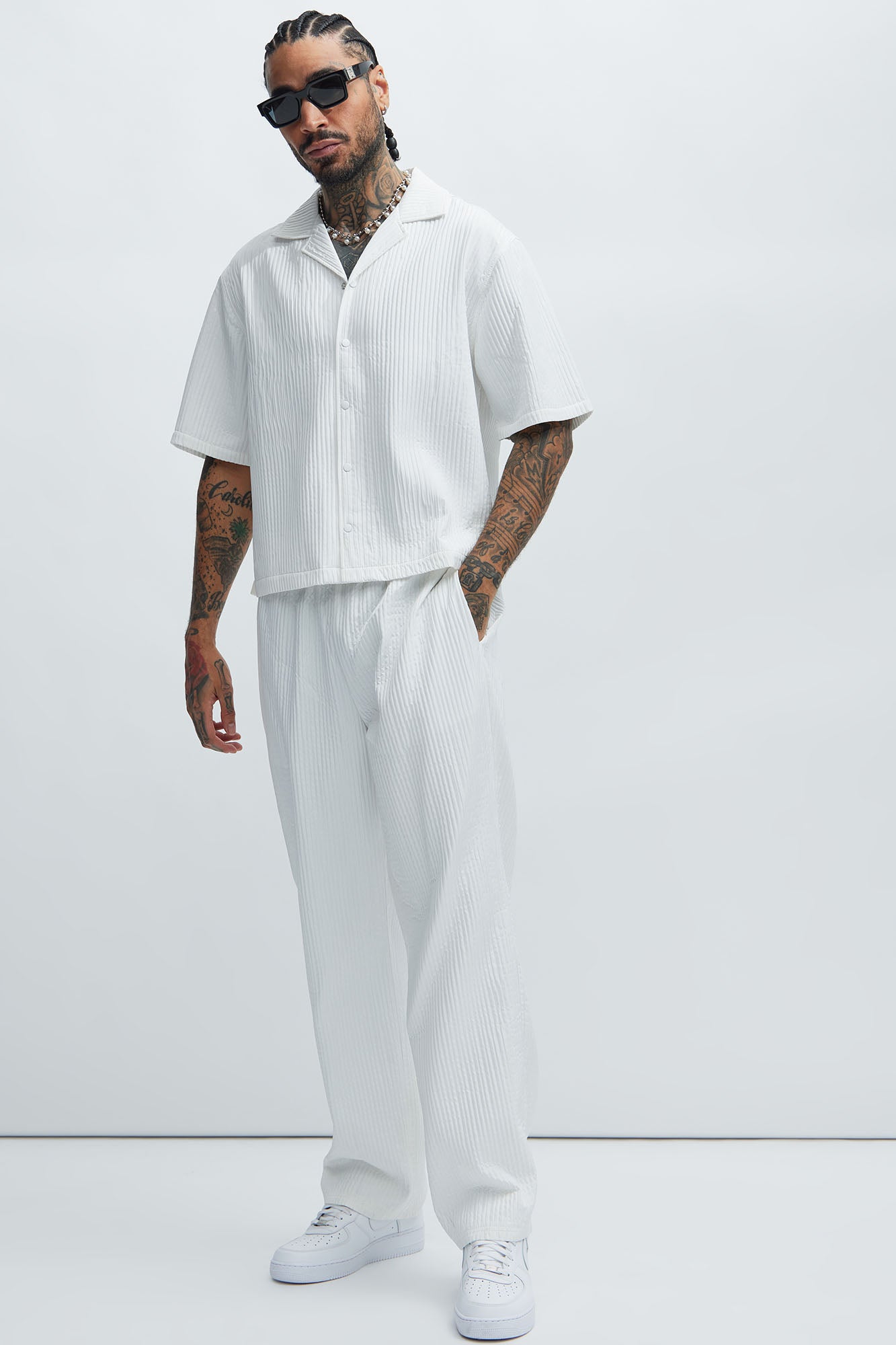 Santiago Straight Pants - White