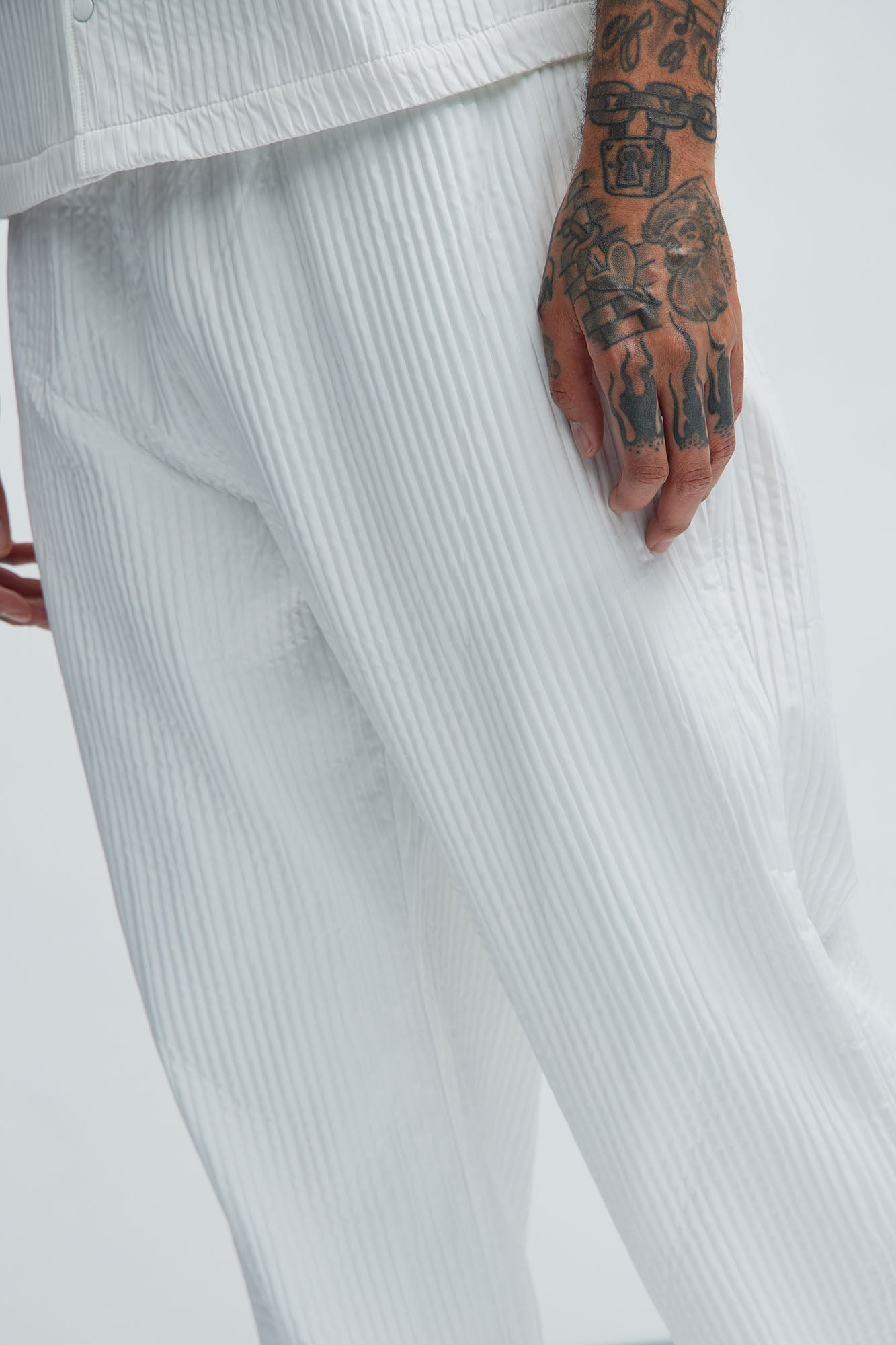Santiago Straight Pants - White