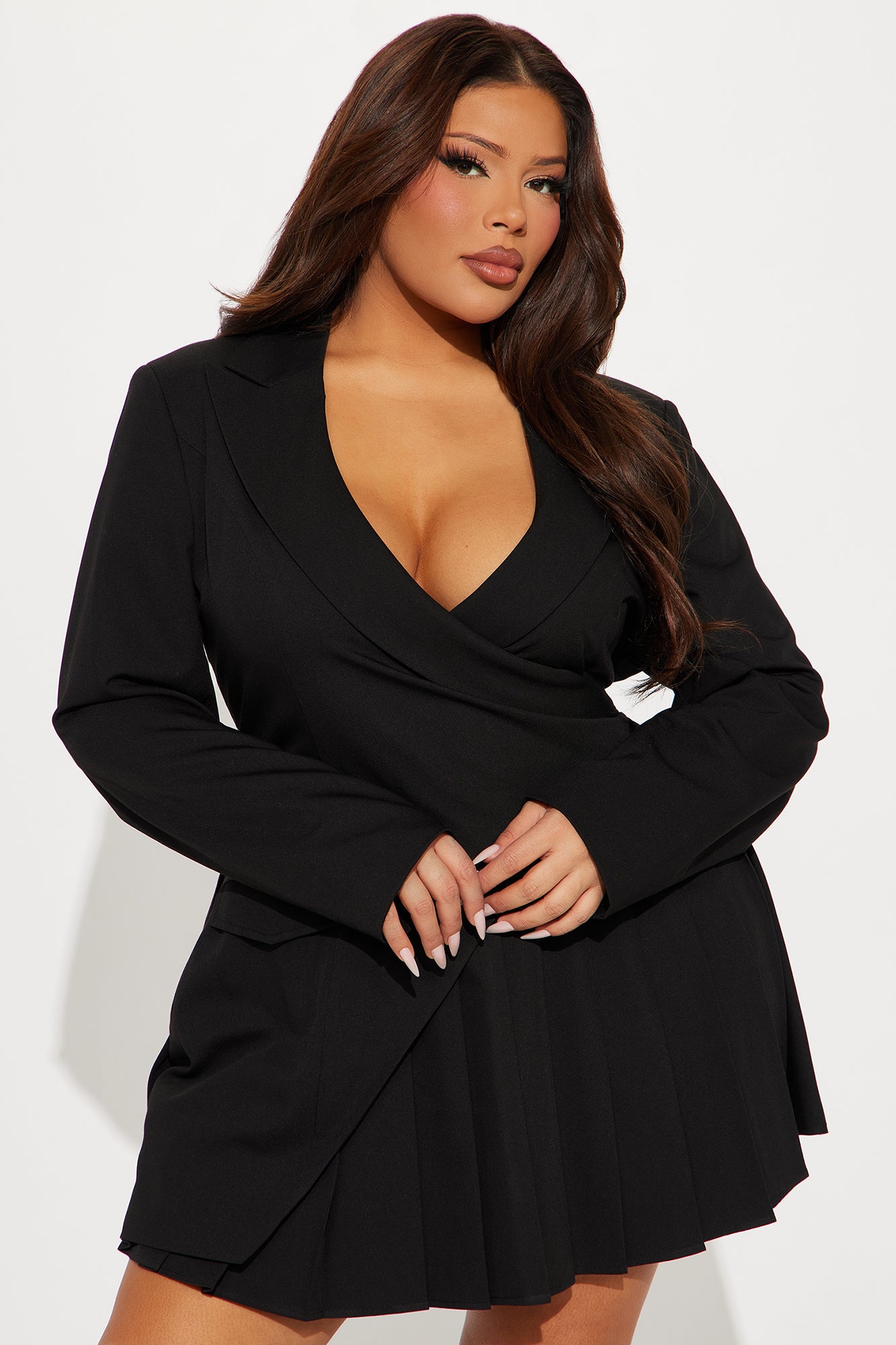 Delani Mini Blazer Dress - Black
