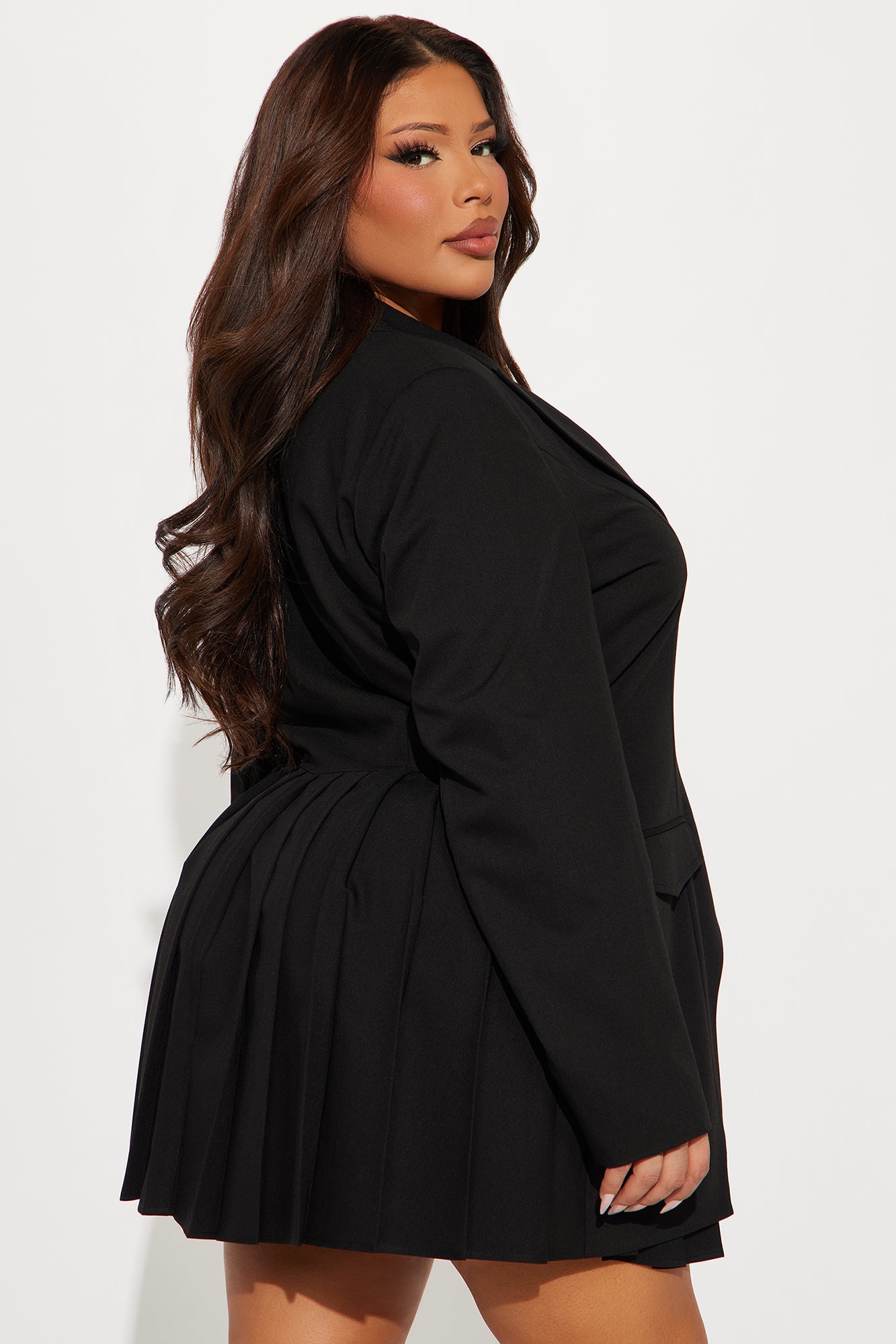 Delani Mini Blazer Dress - Black