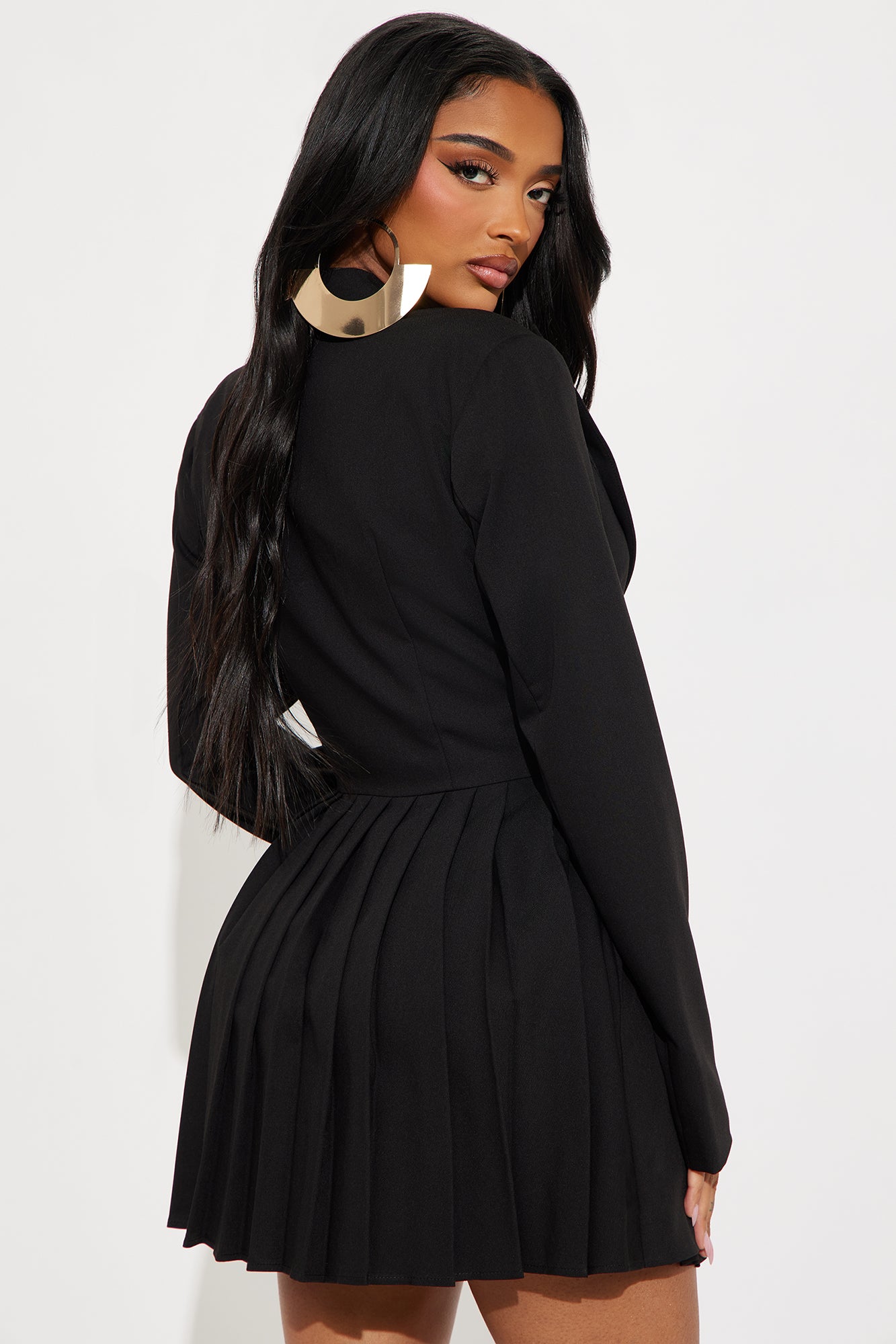Delani Mini Blazer Dress - Black