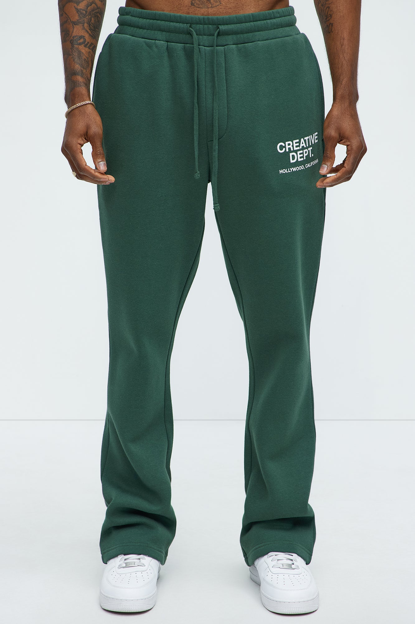 Tayson Creative Dept Skinny Flare Sweatpants - Green