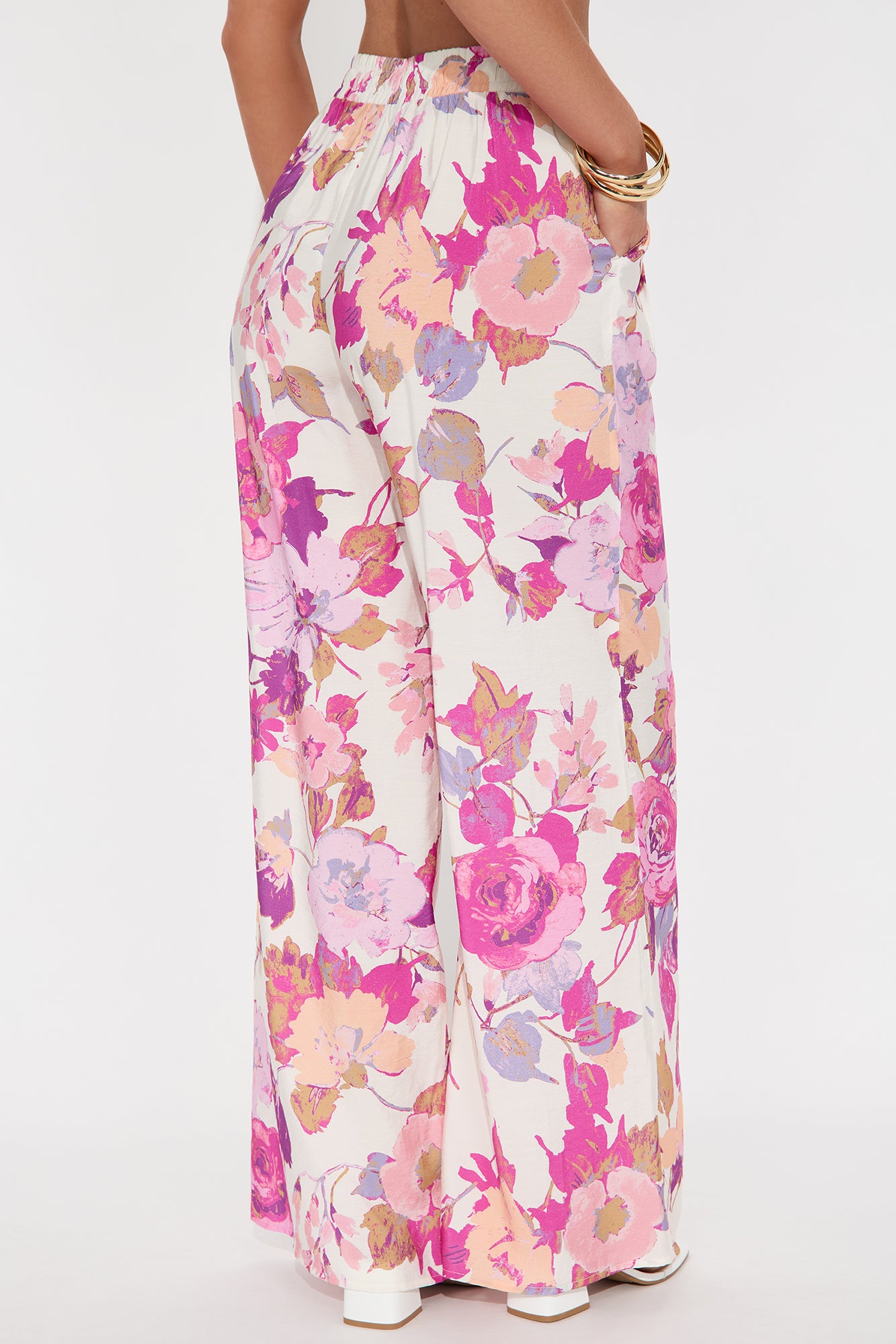 Sweet Bloom Wide Leg Pant - White/combo