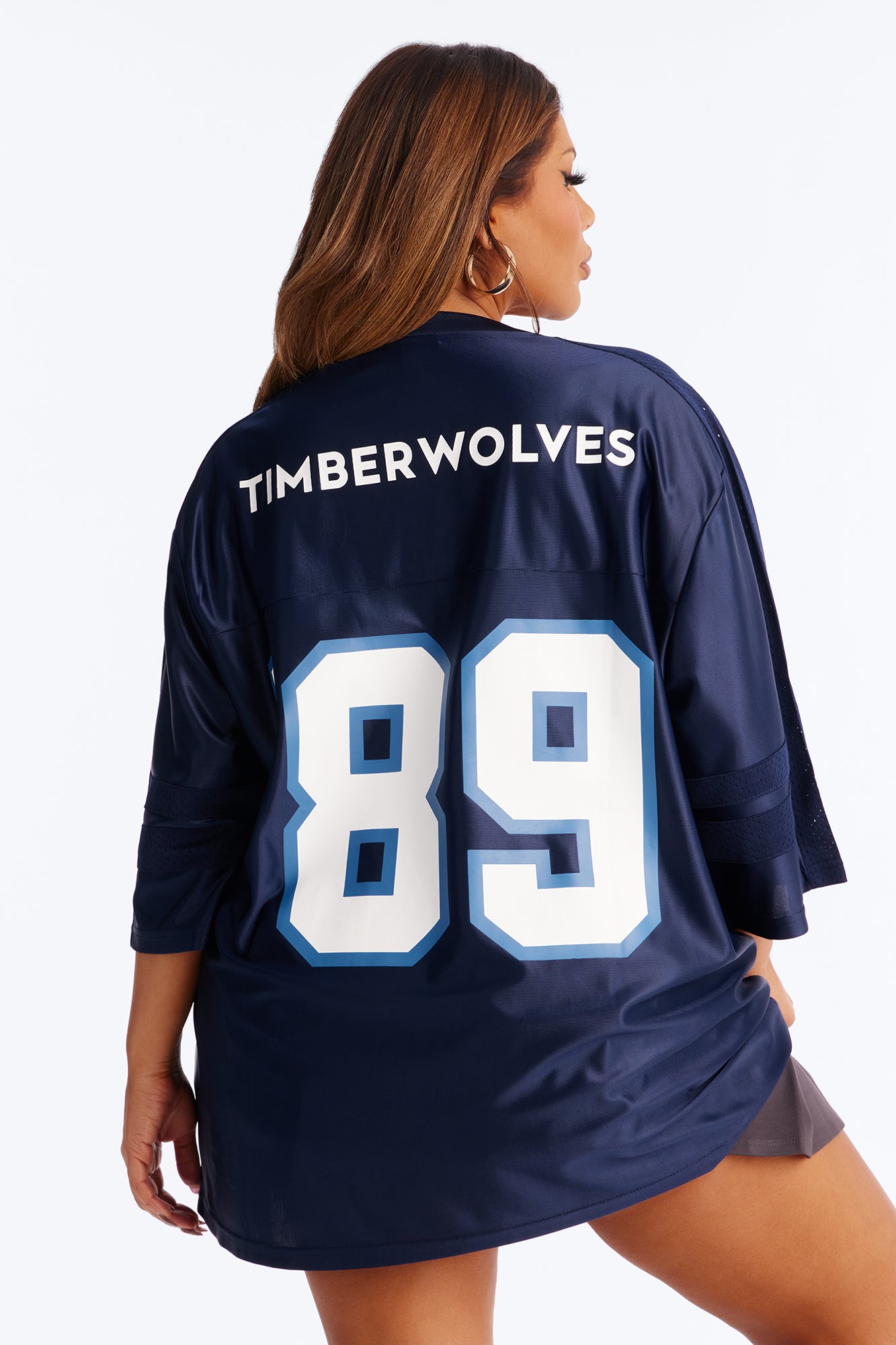 NBA Timberwolves Oversized Mesh Tee - Navy