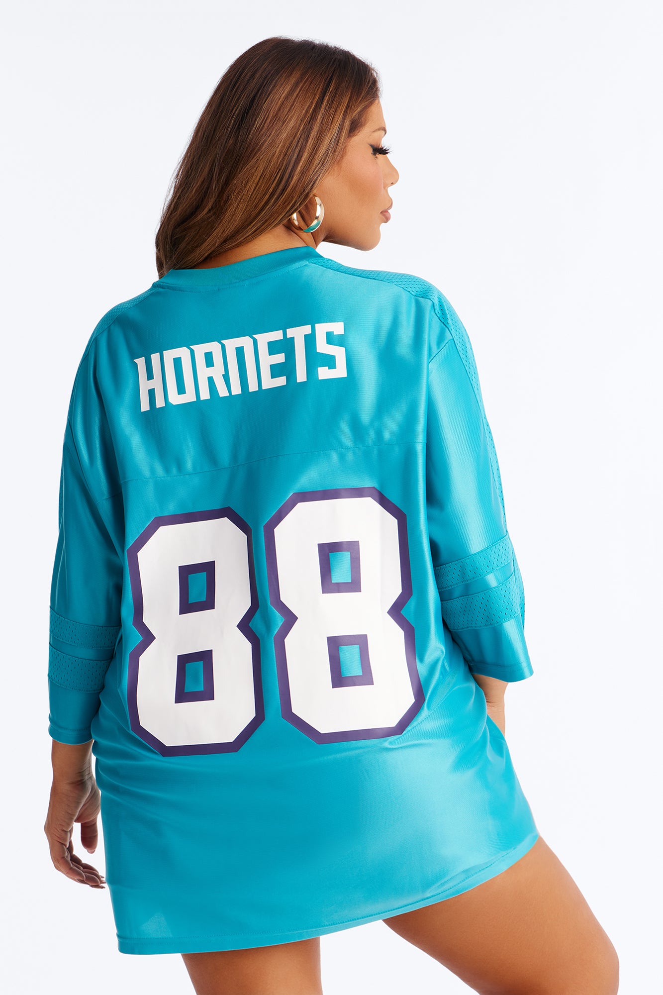 NBA Hornets Oversized Mesh Tee - Teal
