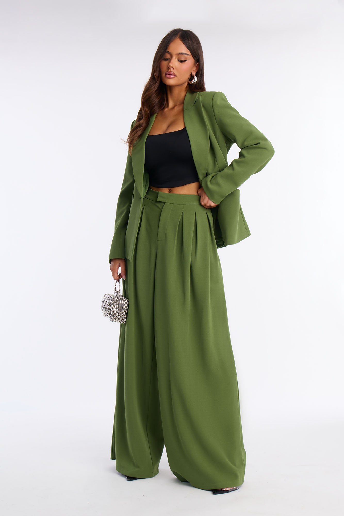 Charlie Fitted Blazer - Green