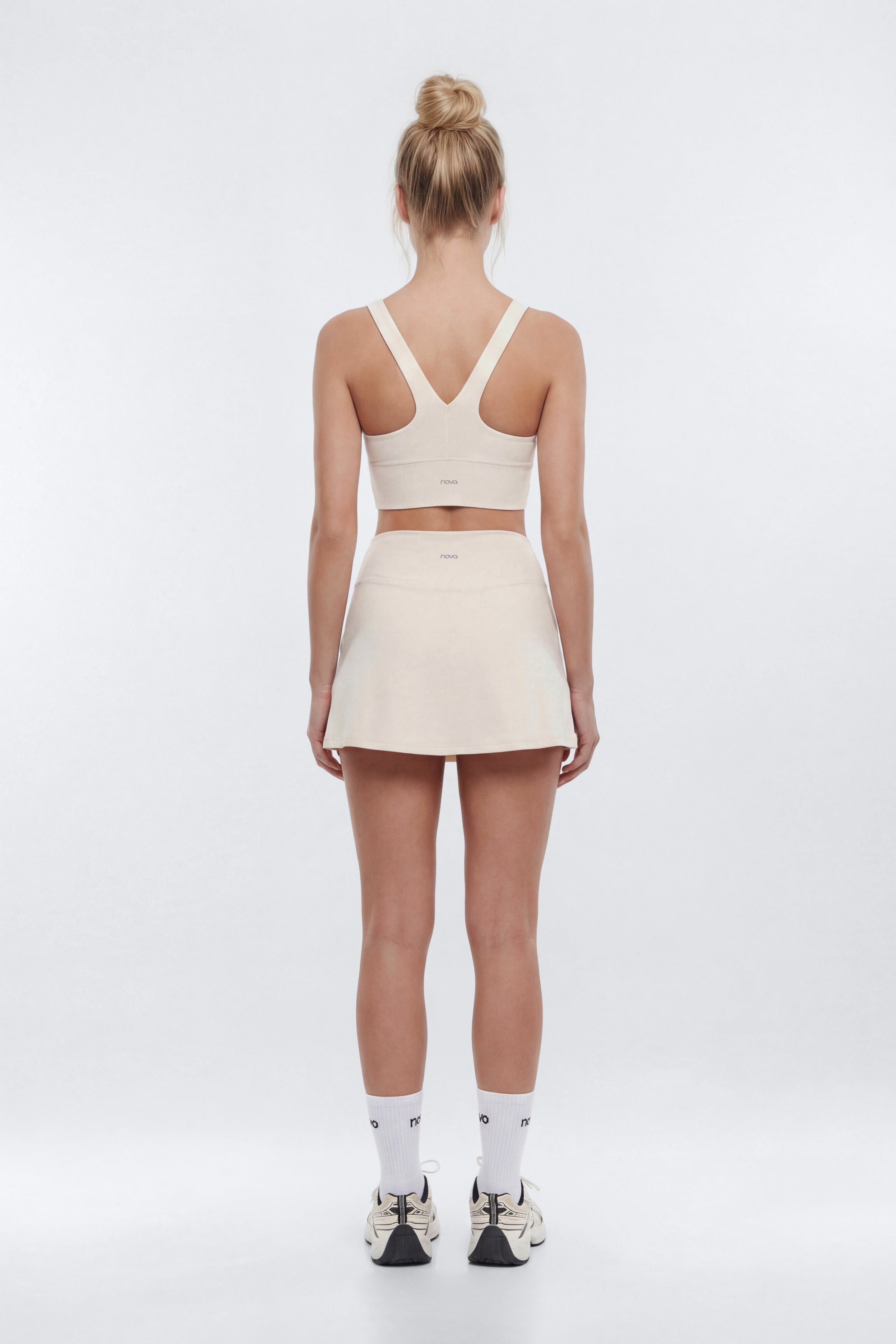 CloudForm™ Ruched Sports Bra - Beige