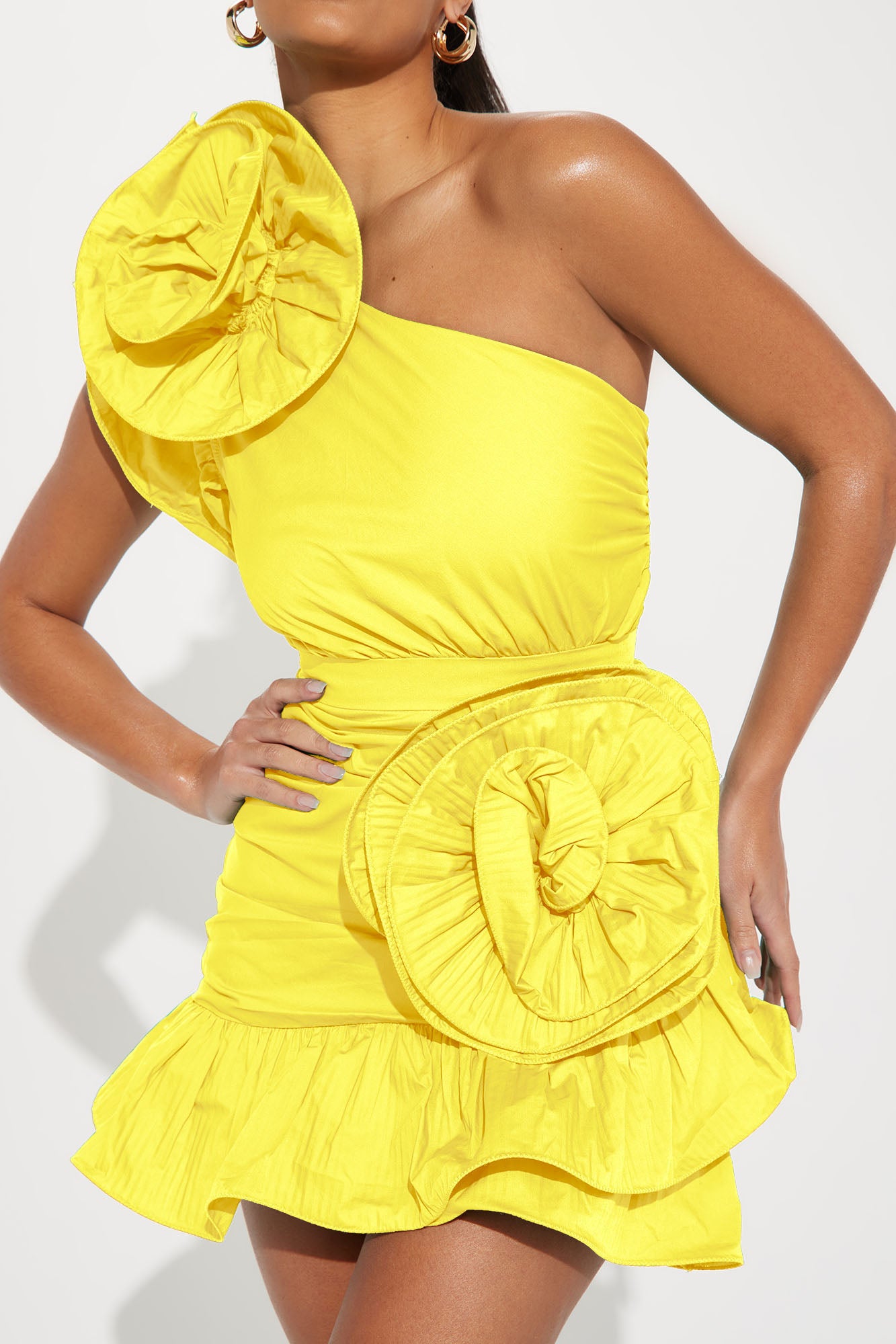 Brunch On The Mind Mini Dress - Yellow
