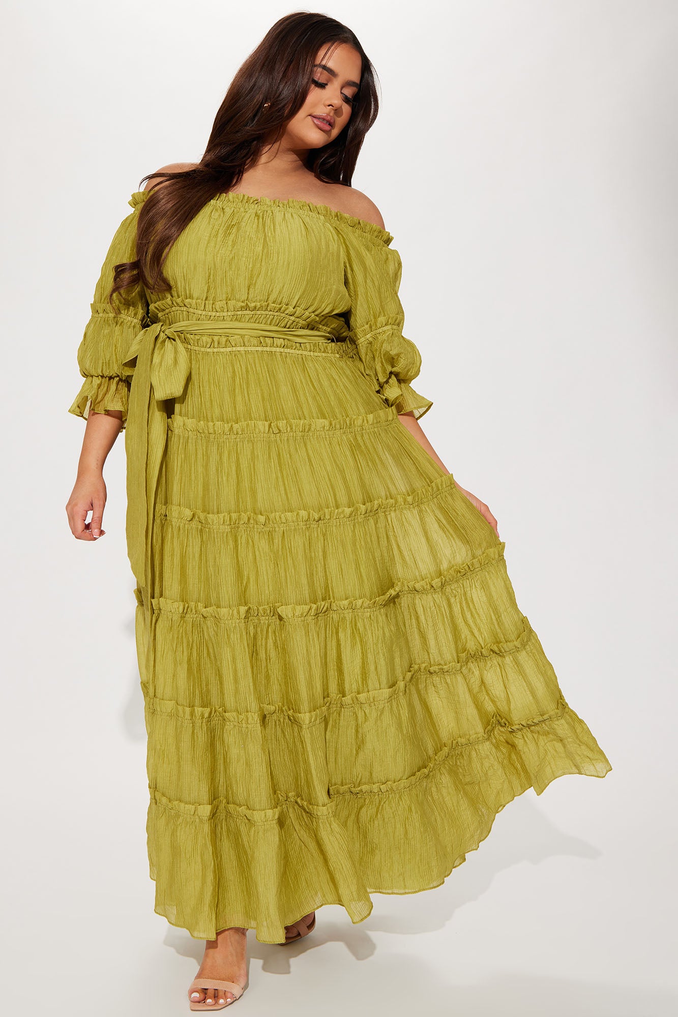 Delia Maxi Dress - Chartreuse