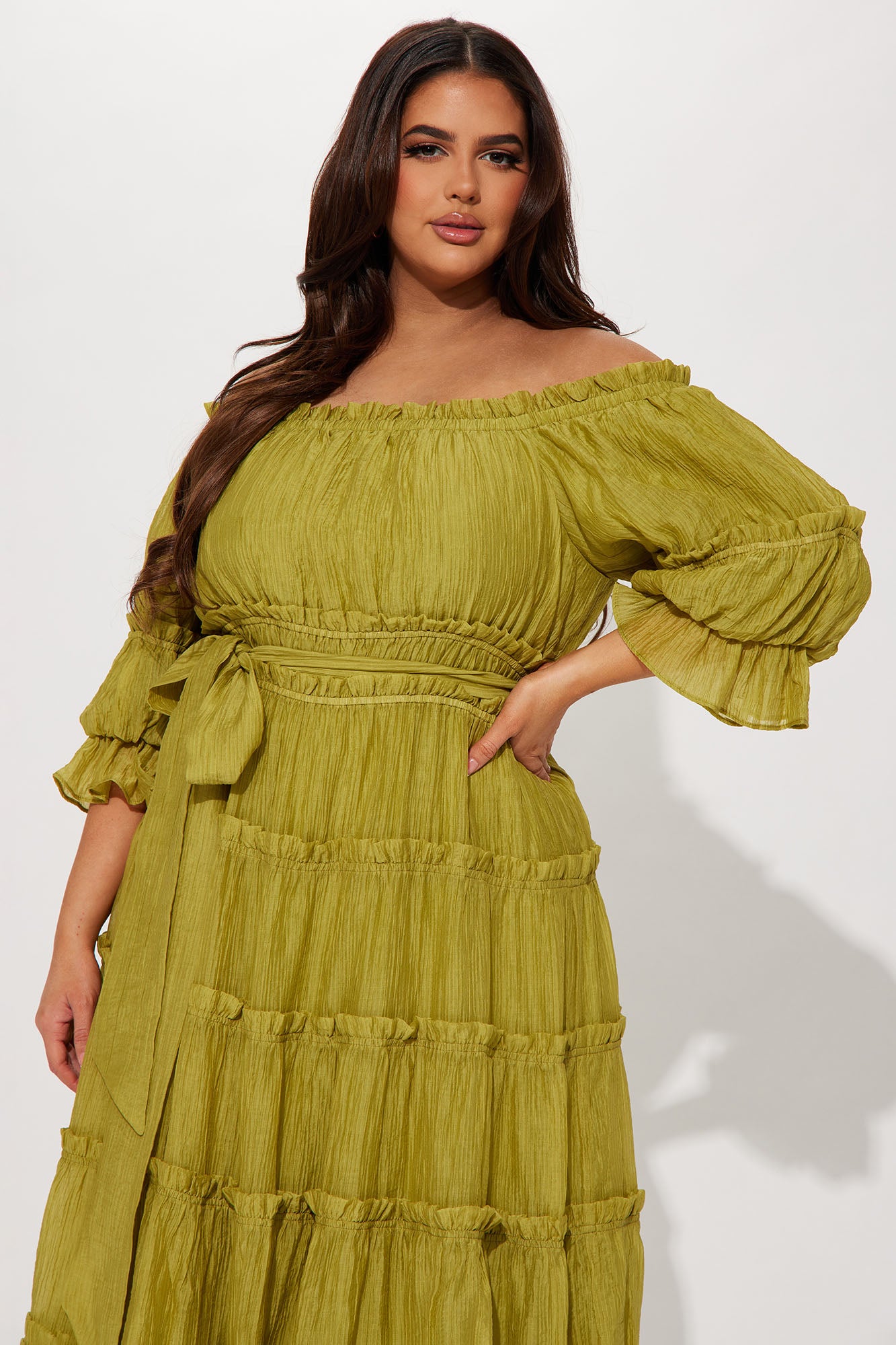 Delia Maxi Dress - Chartreuse