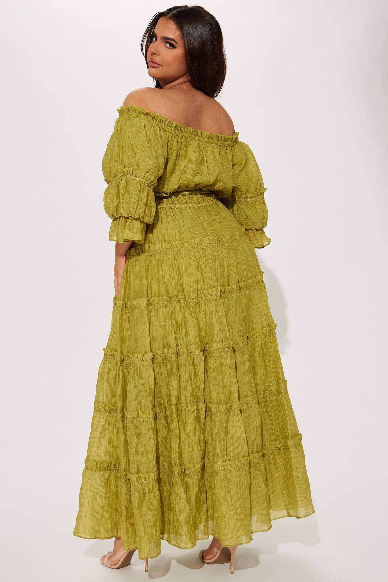 Delia Maxi Dress - Chartreuse