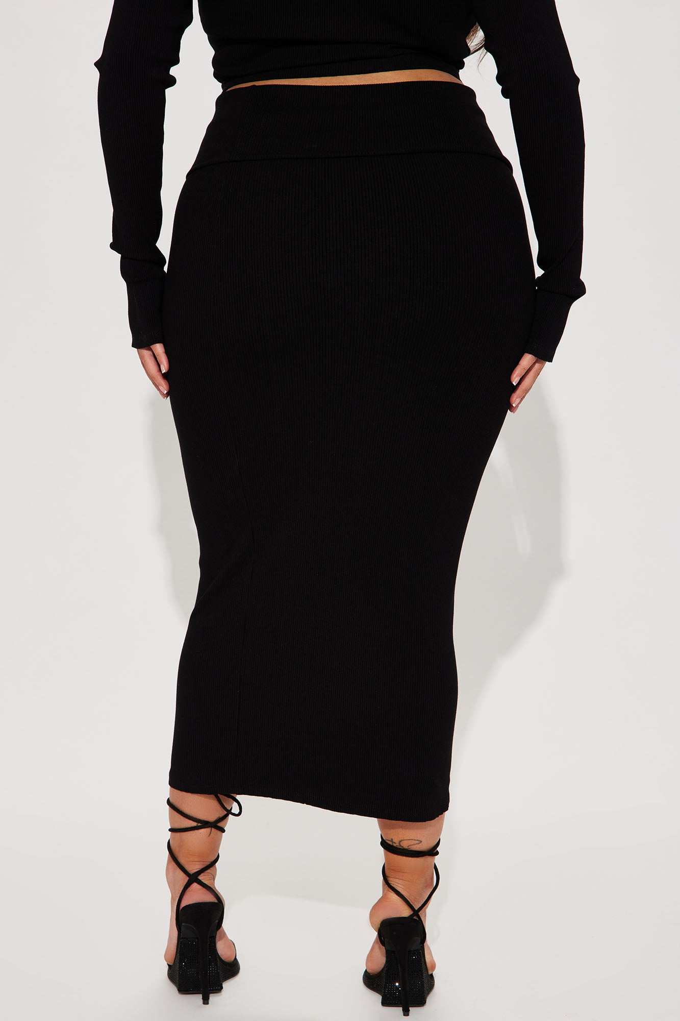 Makena Snatched Maxi Skirt - Black