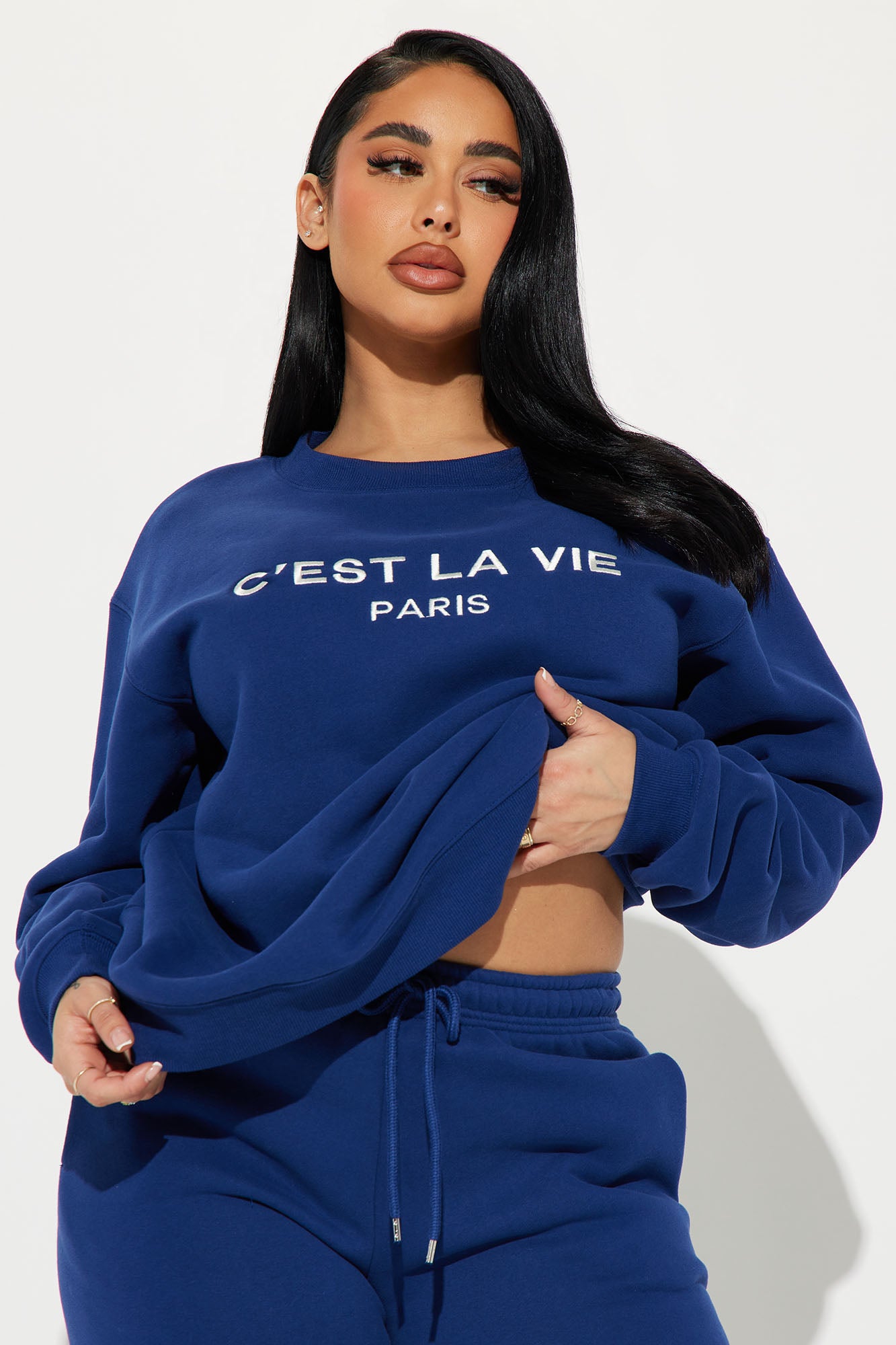 C’est La Vie Sweatpant Set - Navy