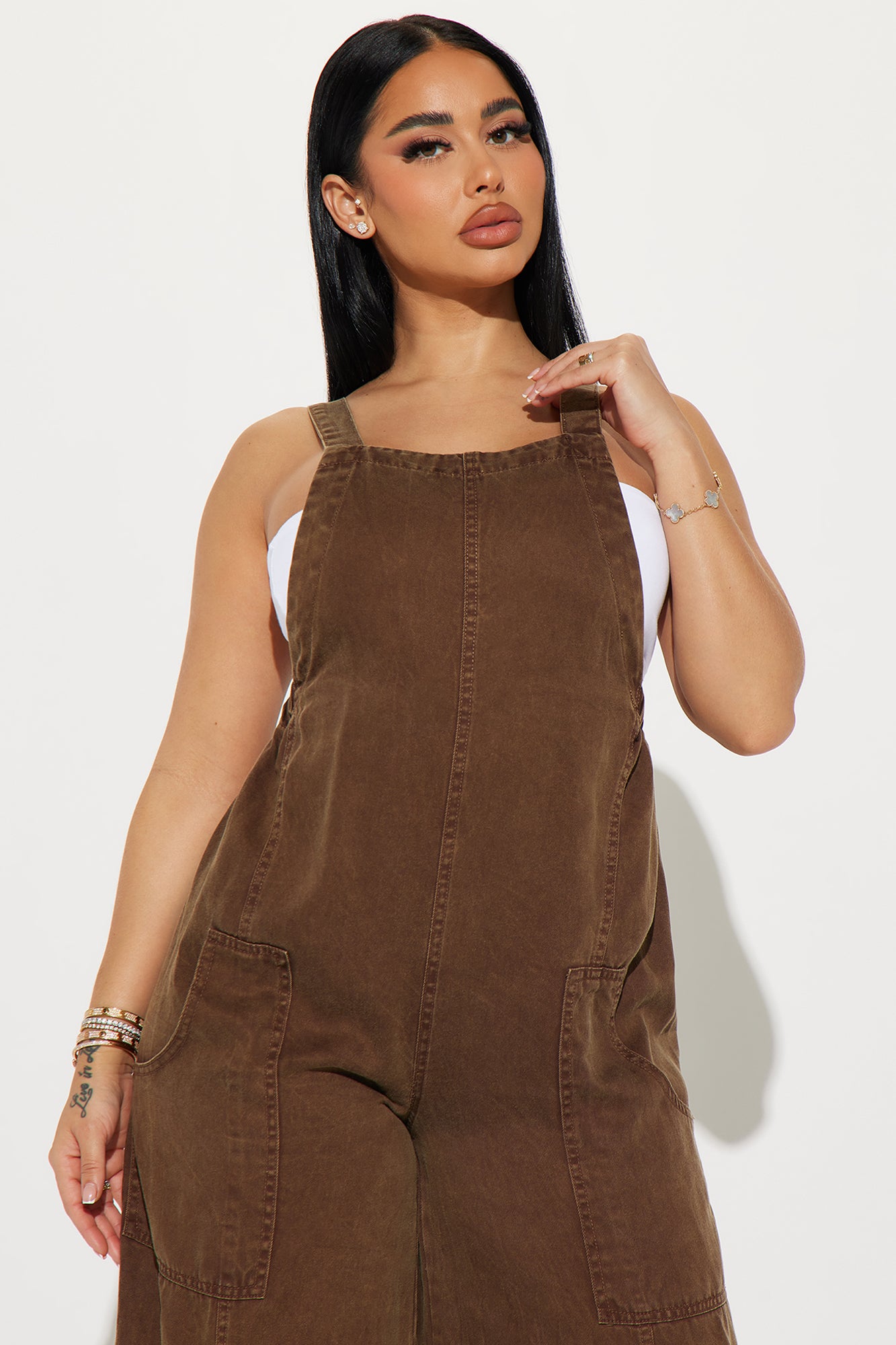 Katarina Washed Jumpsuit - Brown