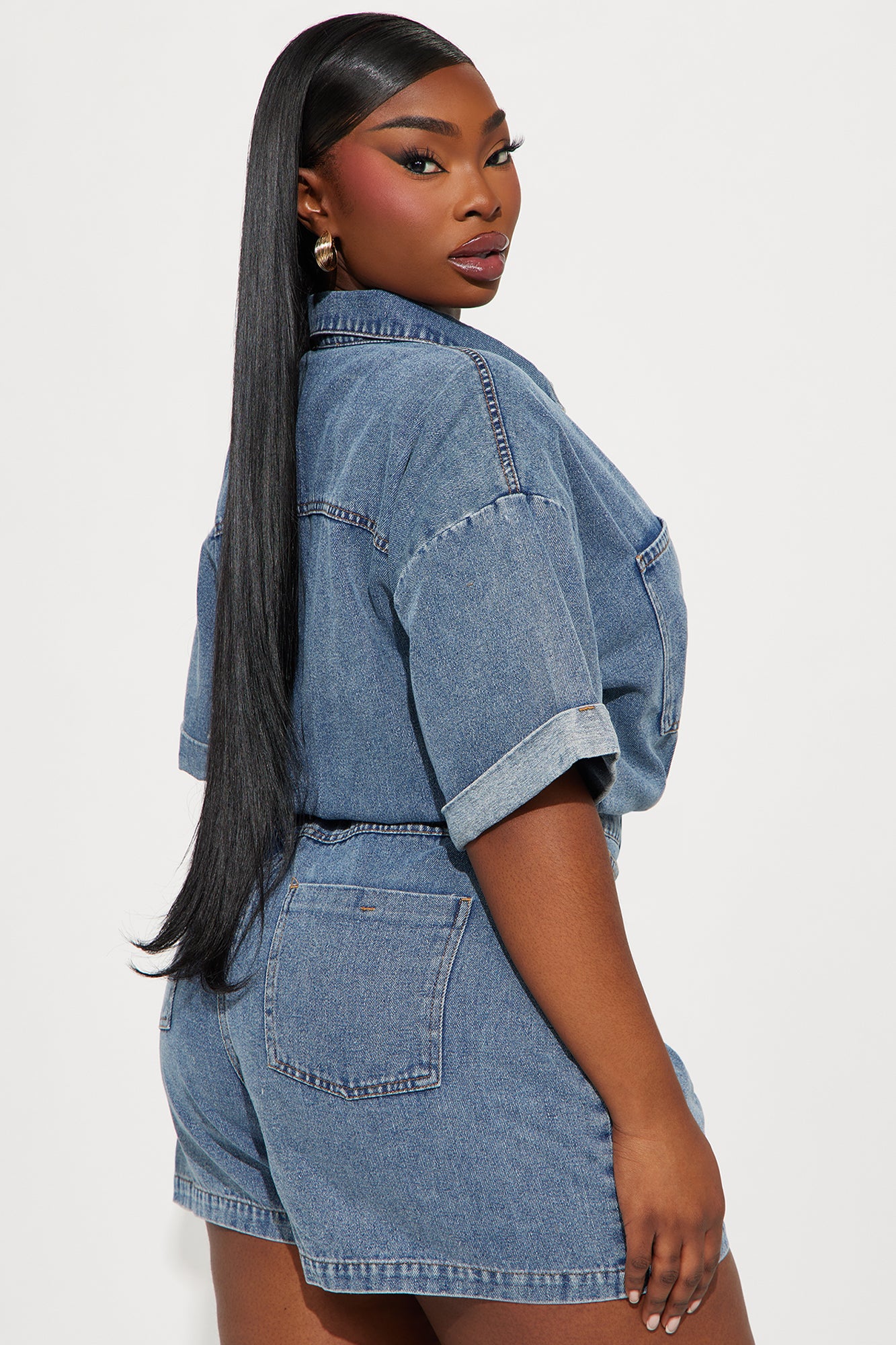 Everyday Denim Romper - Light Wash