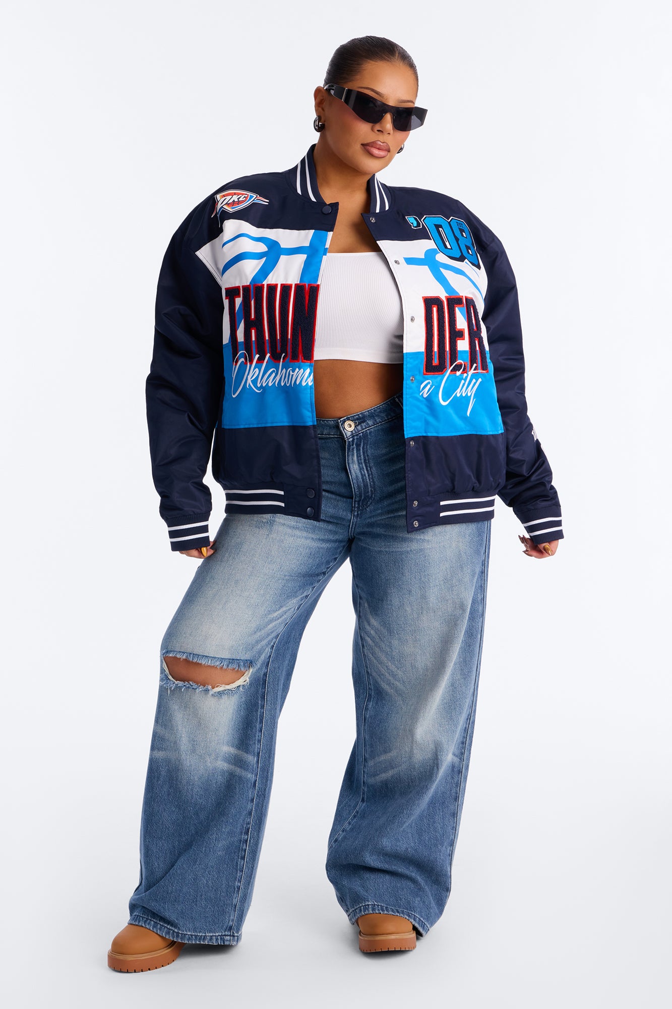 NBA OKC Thunder Twill Jacket - Navy