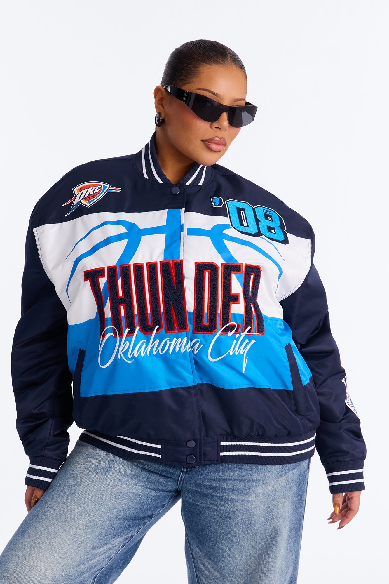 NBA OKC Thunder Twill Jacket - Navy