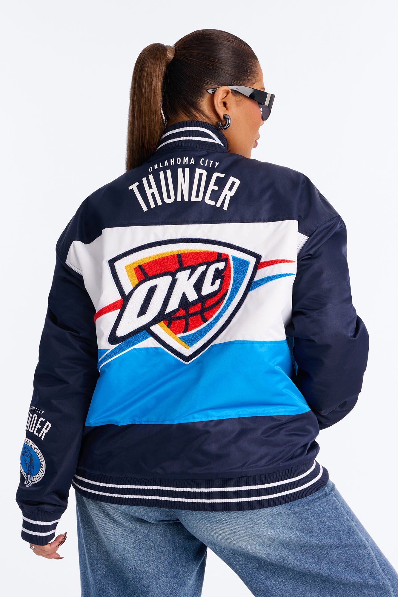 NBA OKC Thunder Twill Jacket - Navy