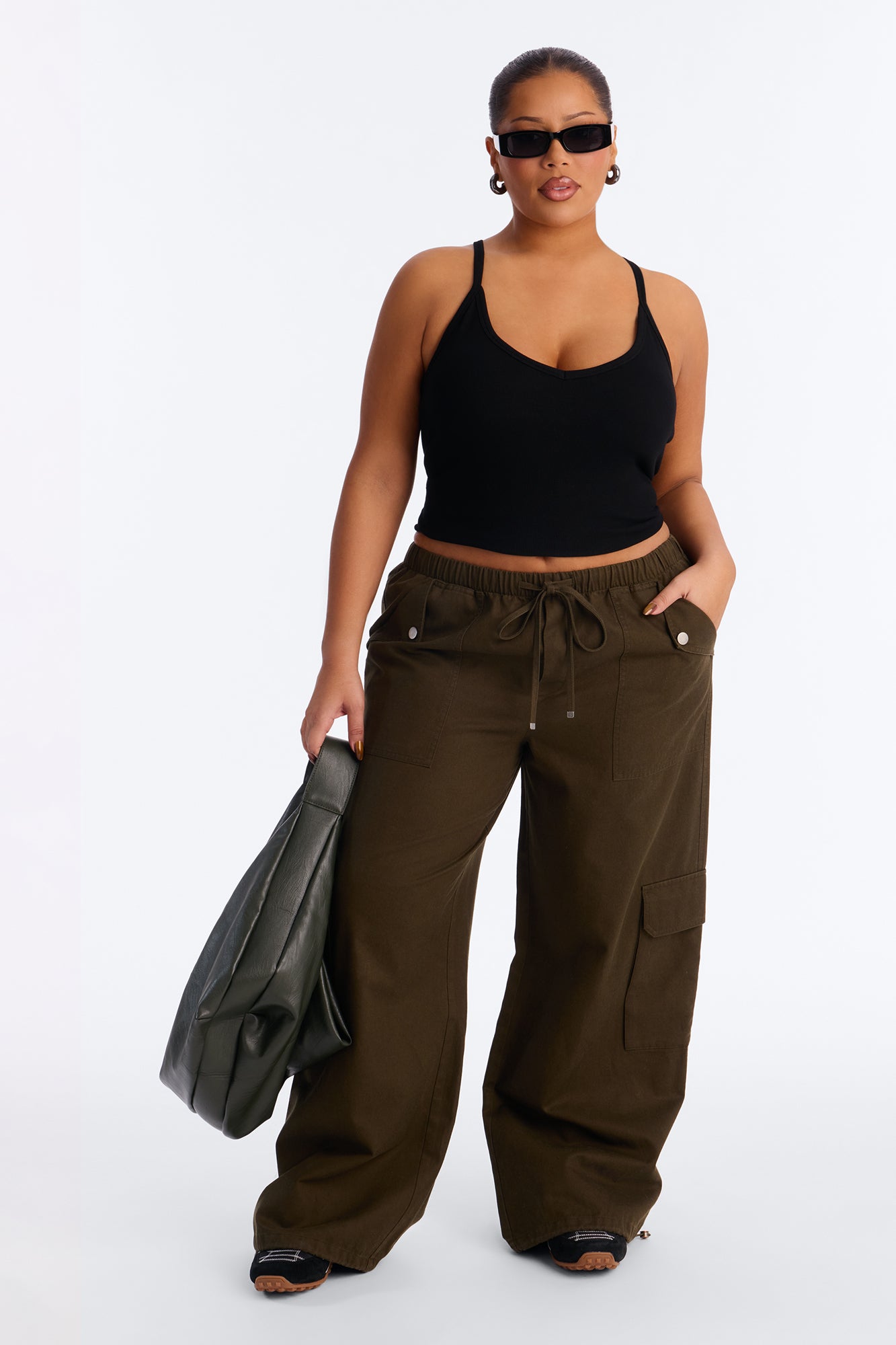 Josie Lyocell Cargo Jogger Pant 31″ - Military Green