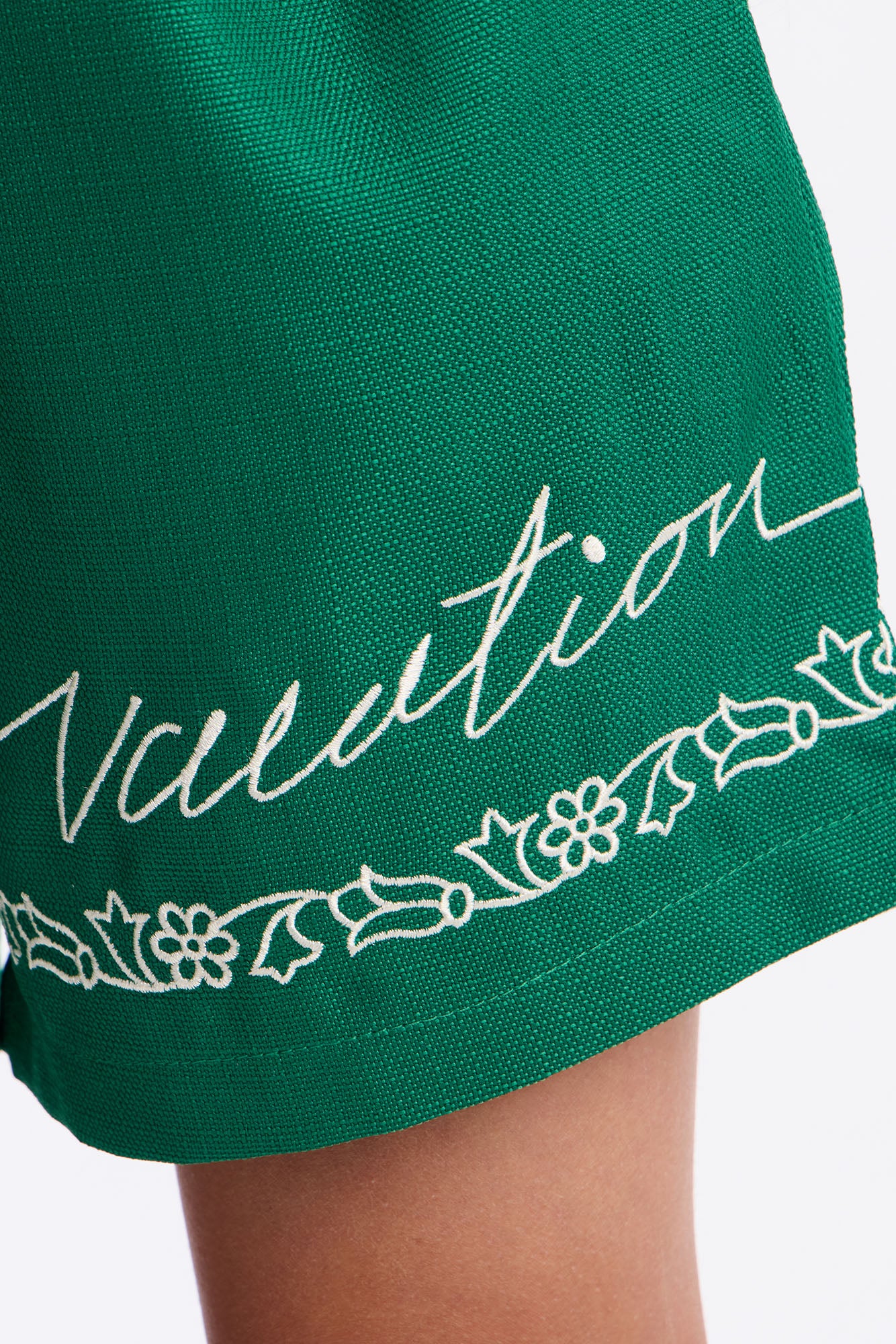 Mini Relaxed Kingston Embroidered Short - Green